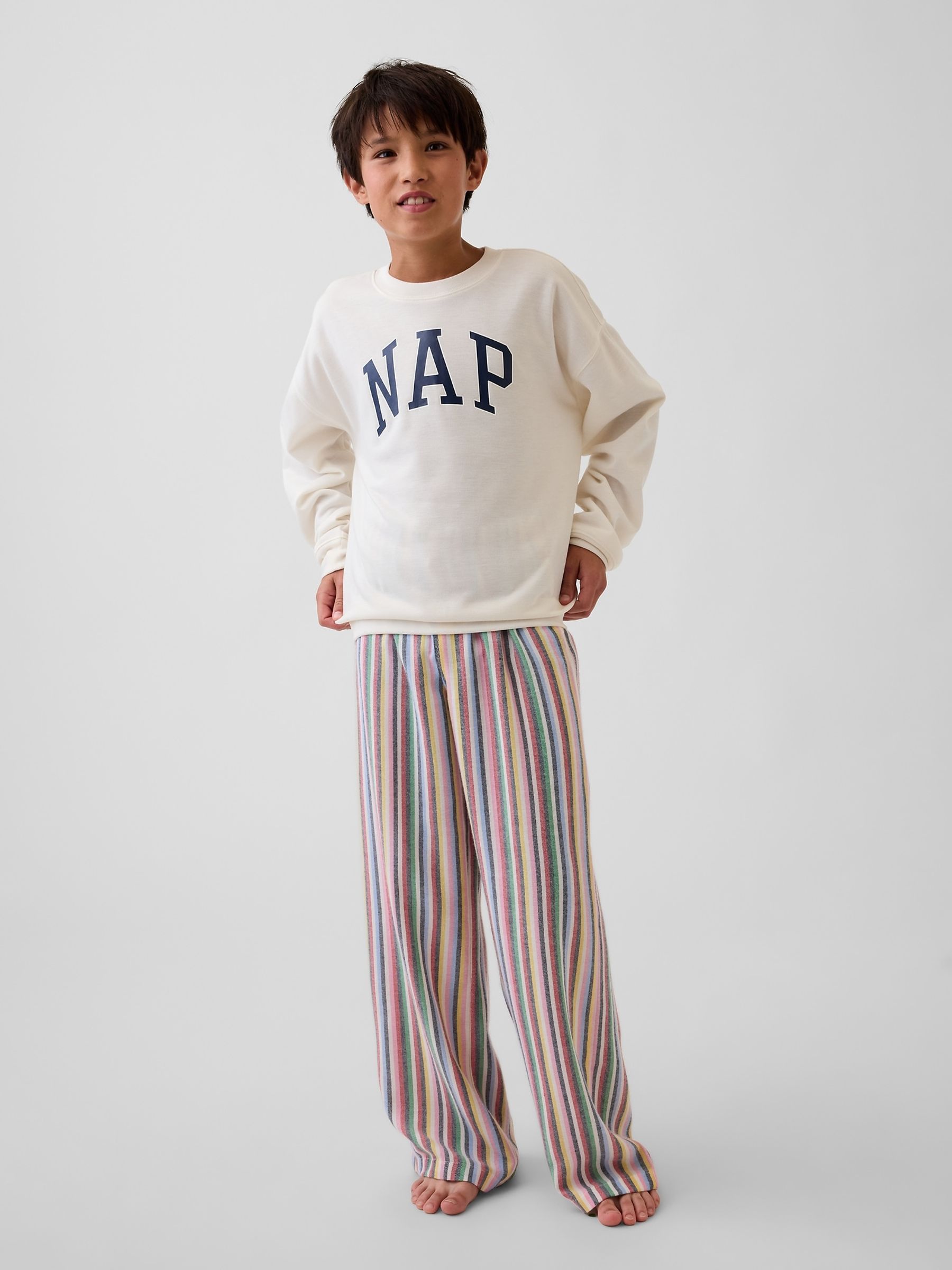 Multi Stripe Matching Family Flannel Pyjama Bottoms - Image 1 of 6 Multi Stripe Matching Family Flannel Pyjama Bottoms - Image 1 of 6