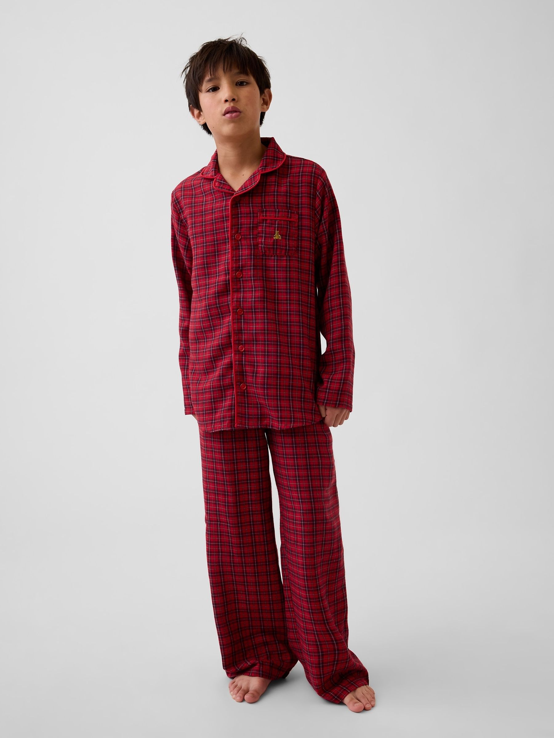 Red Flannel Matching Family Pyjamas Set - Image 2 of 6 Red Flannel Matching Family Pyjamas Set - Image 2 of 6