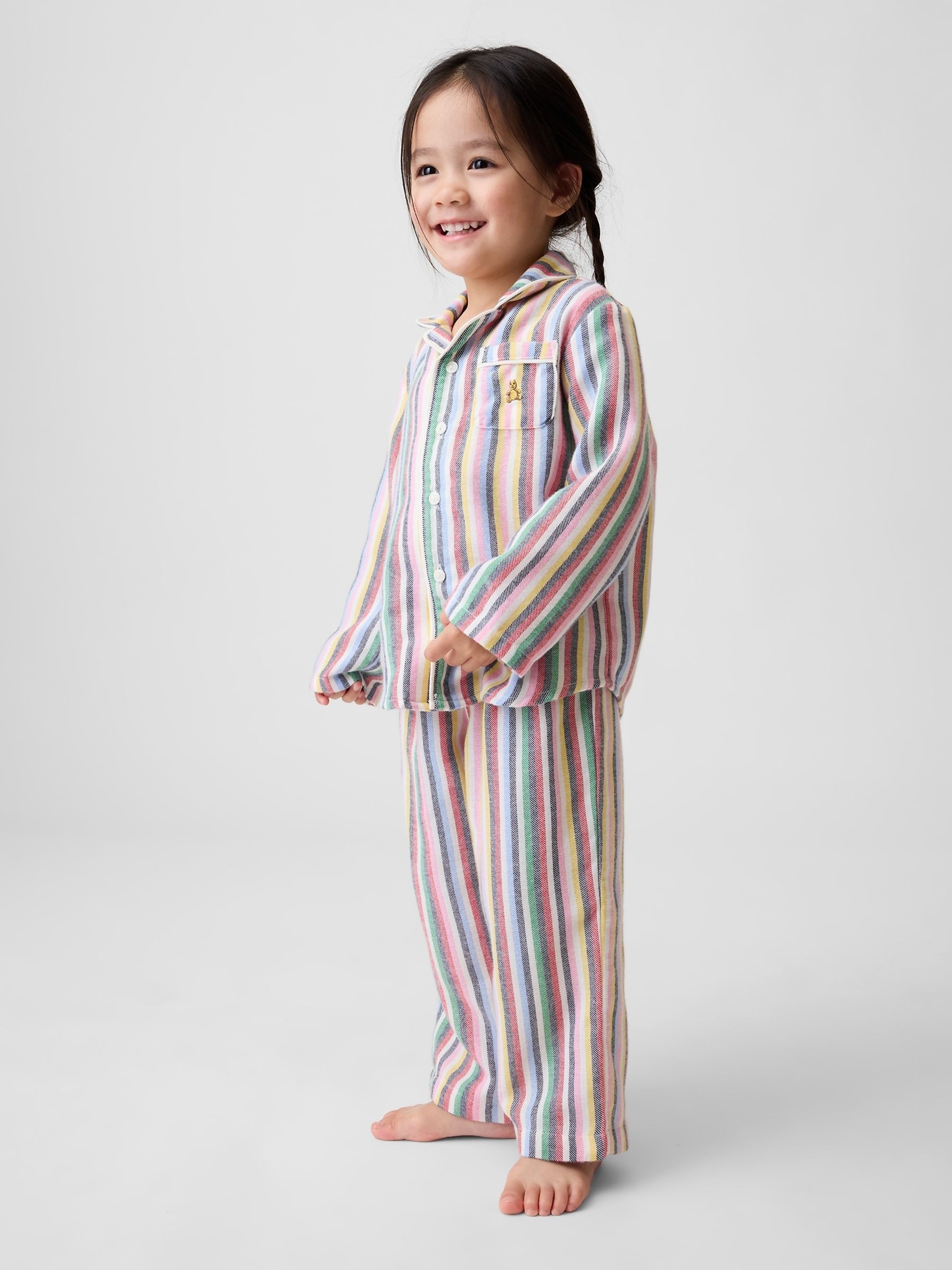 Multi Stripe Matching Family Flannel Pyjamas Set - Image 2 of 6 Multi Stripe Matching Family Flannel Pyjamas Set - Image 2 of 6