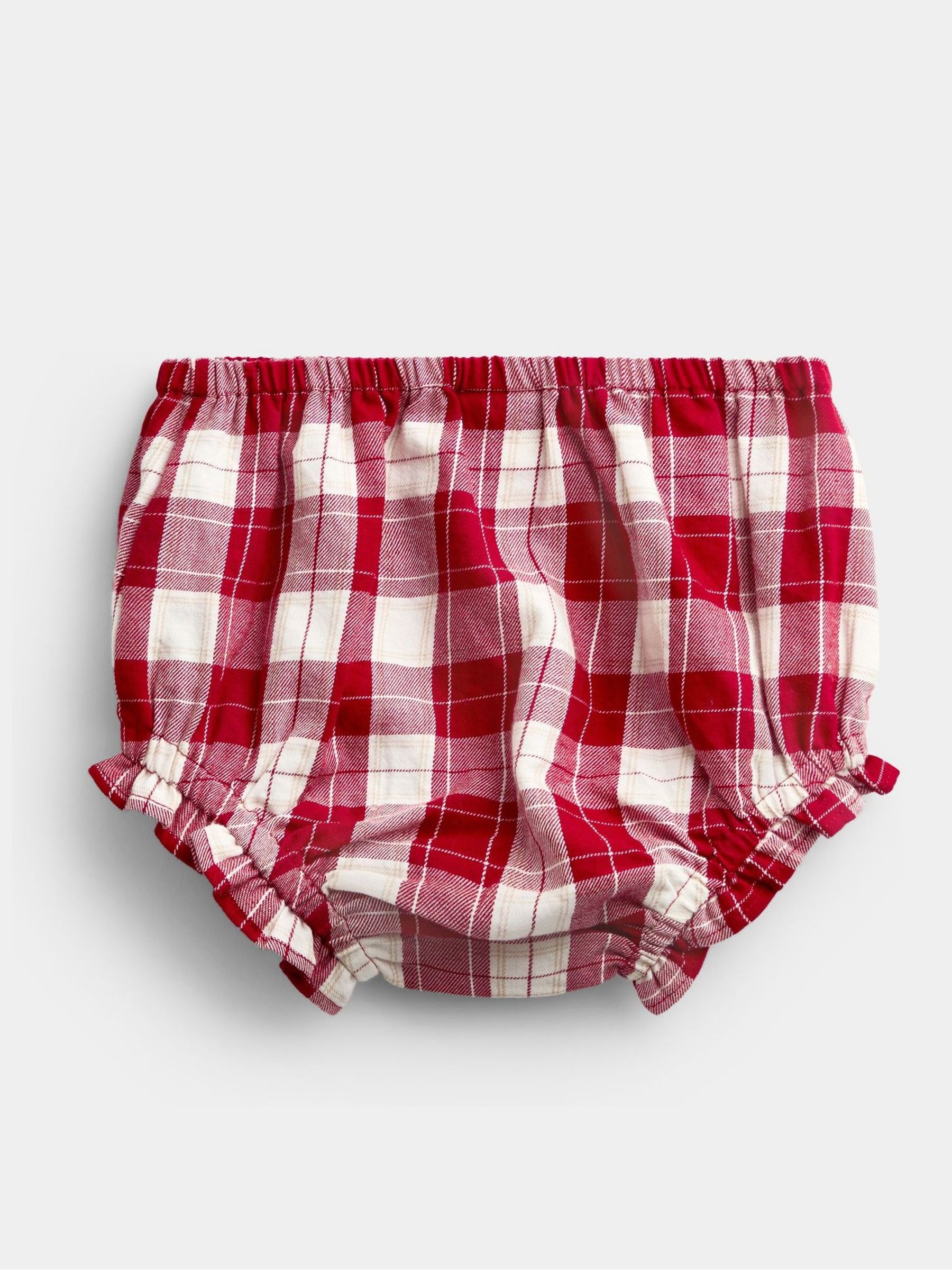 Burgundy Red Tartan Baby Dress & Knickers Set - Image 5 of 7