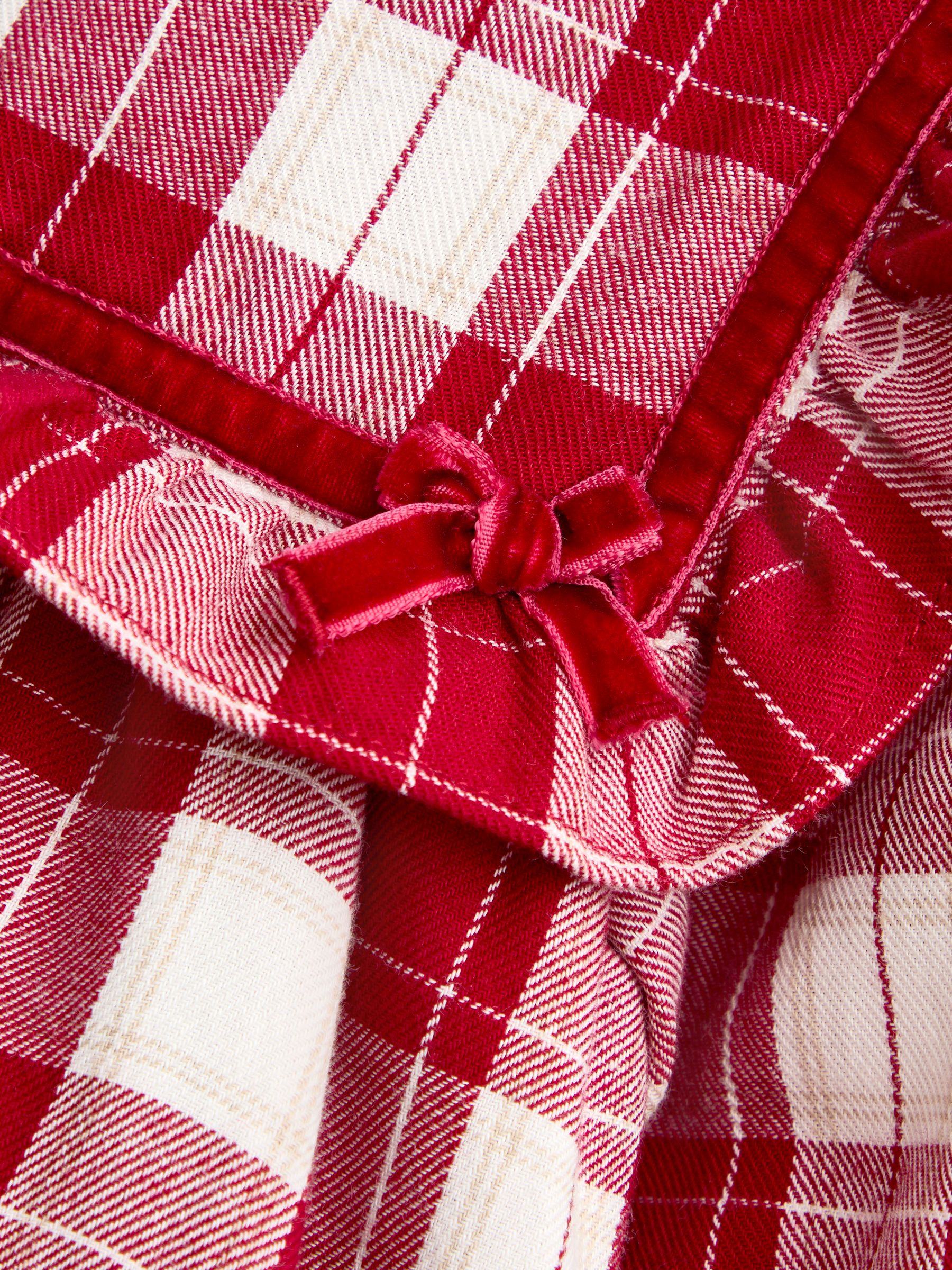 Burgundy Red Tartan Baby Dress & Knickers Set - Image 6 of 7