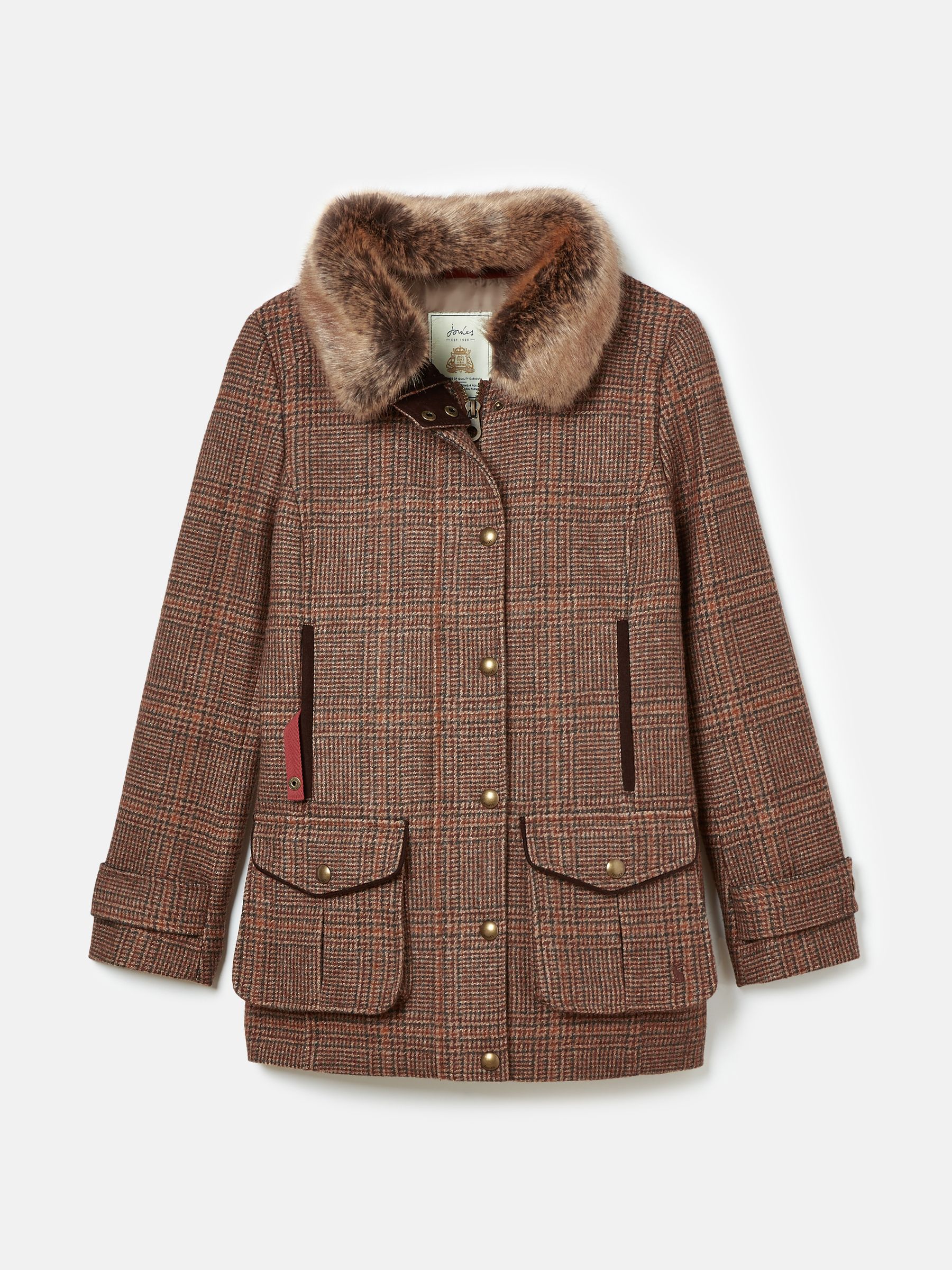 Field Coat Joules Ladies Coats Joules Tweed Fieldcoat Check Joules