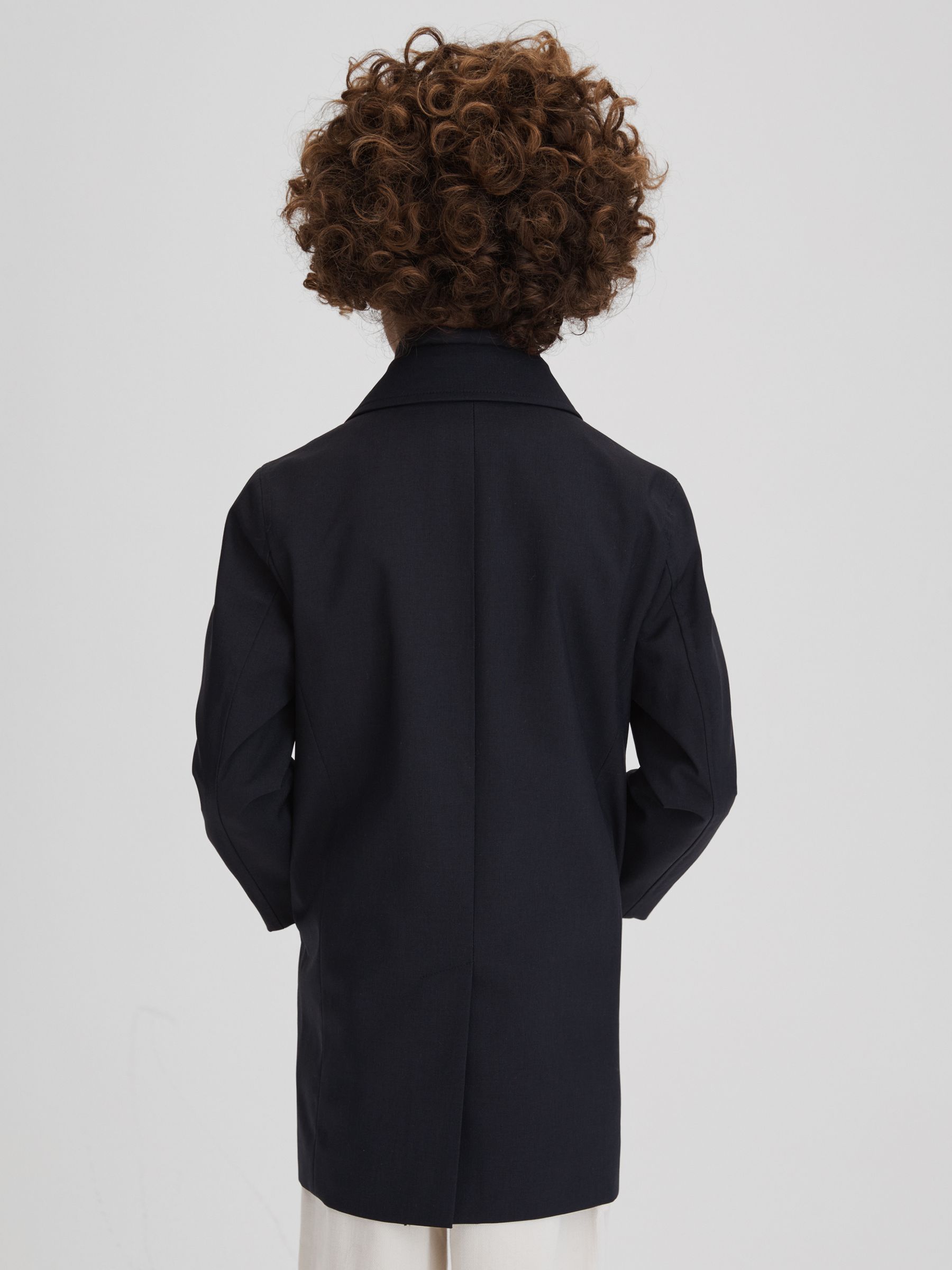3-9 yrs Trench With Funnel-Neck Insert in Navy - Image 5 of 6