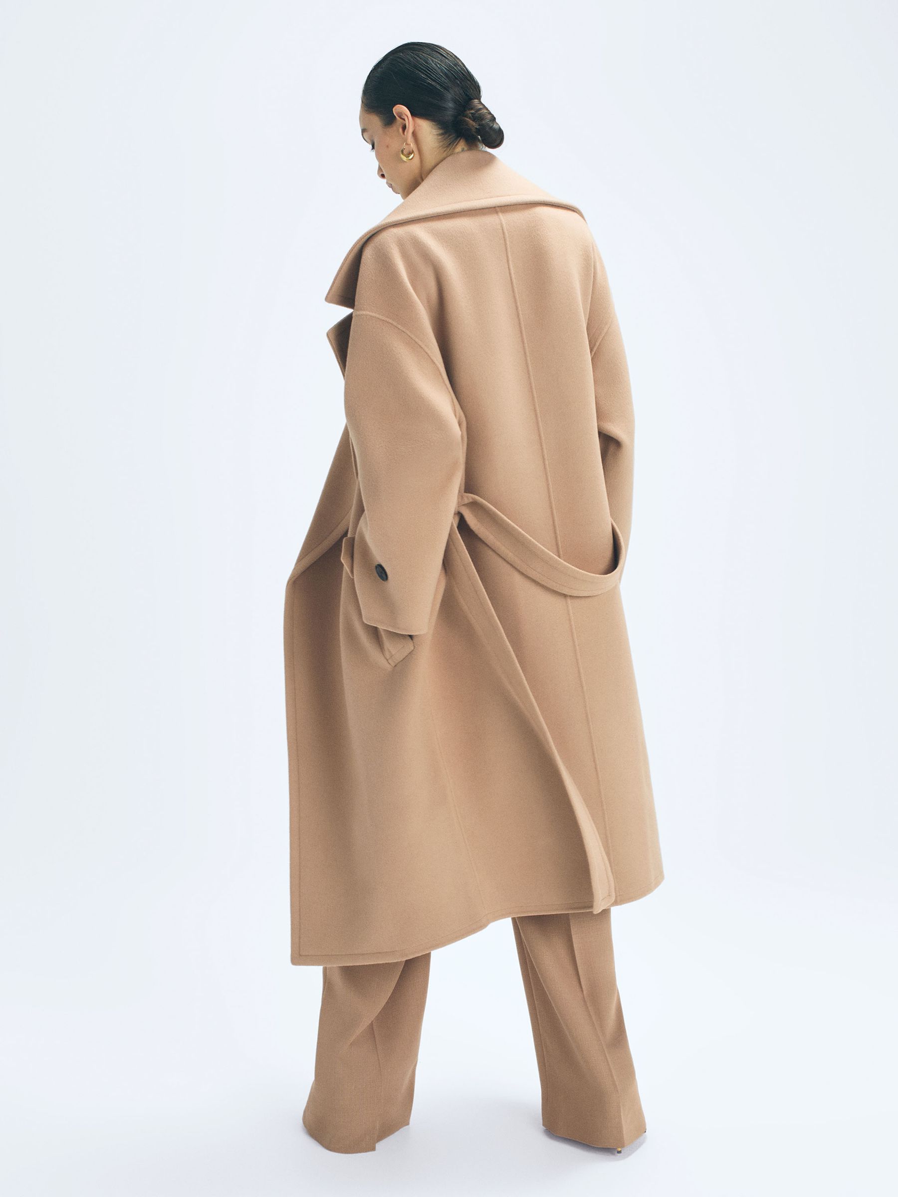 Atelier Wool-Cashmere Blindseam Coat in Camel - Image 4 of 7