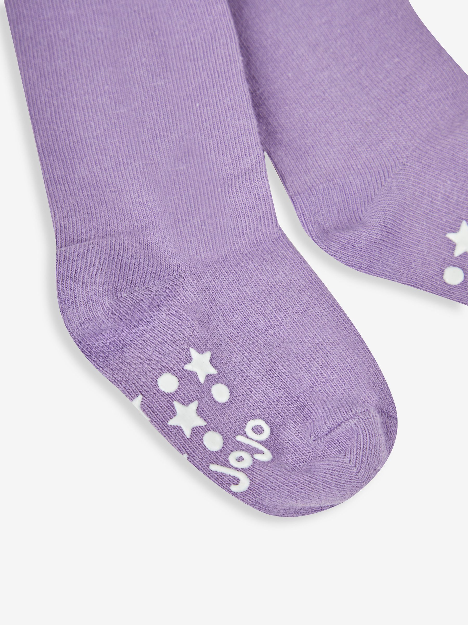 Lilac Purple Cotton Rich Plain Tights - Image 4 of 5