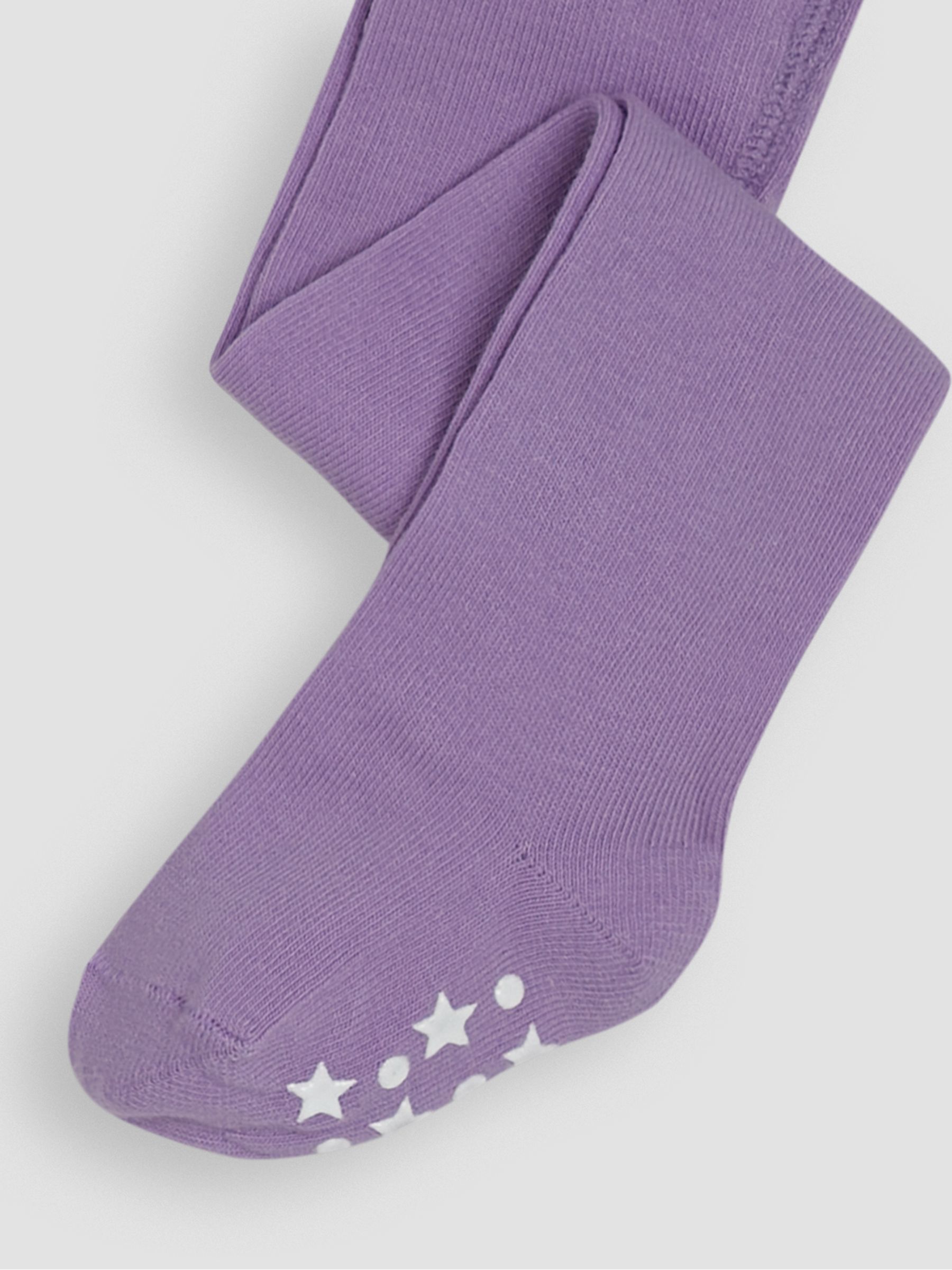 Lilac Purple Cotton Rich Plain Tights - Image 5 of 5