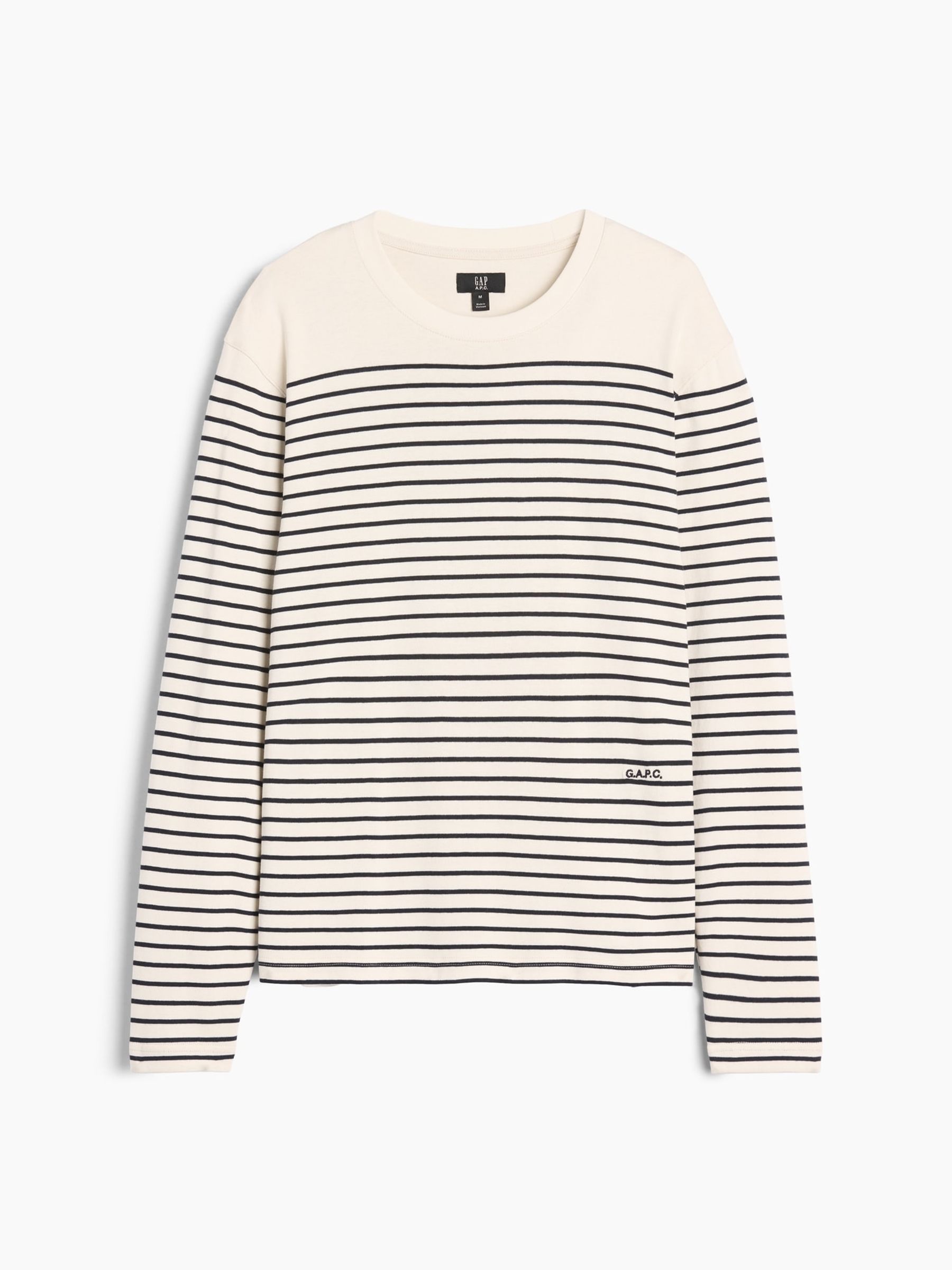 Gap x A.P.C. Cream Stripe Long Sleeve T-Shirt - Image 4 of 6