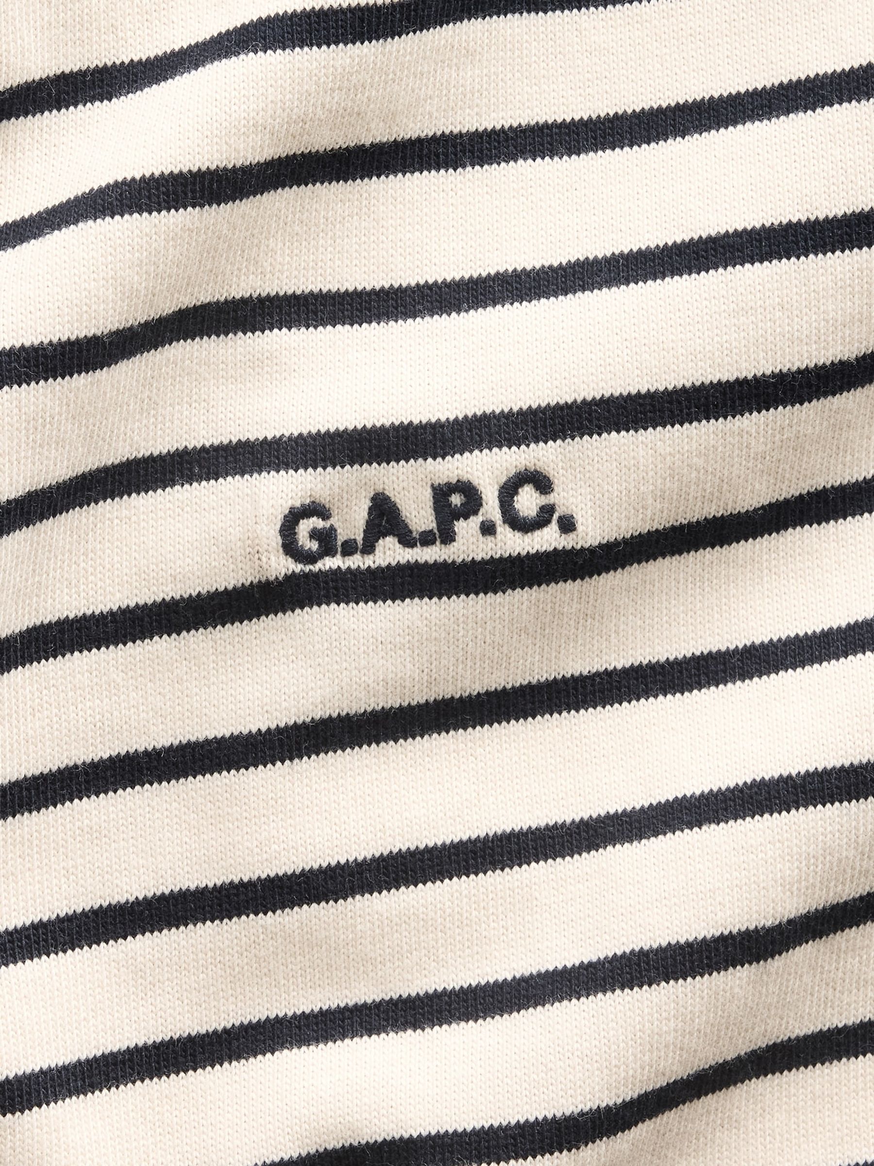 Gap x A.P.C. Cream Stripe Long Sleeve T-Shirt - Image 5 of 6