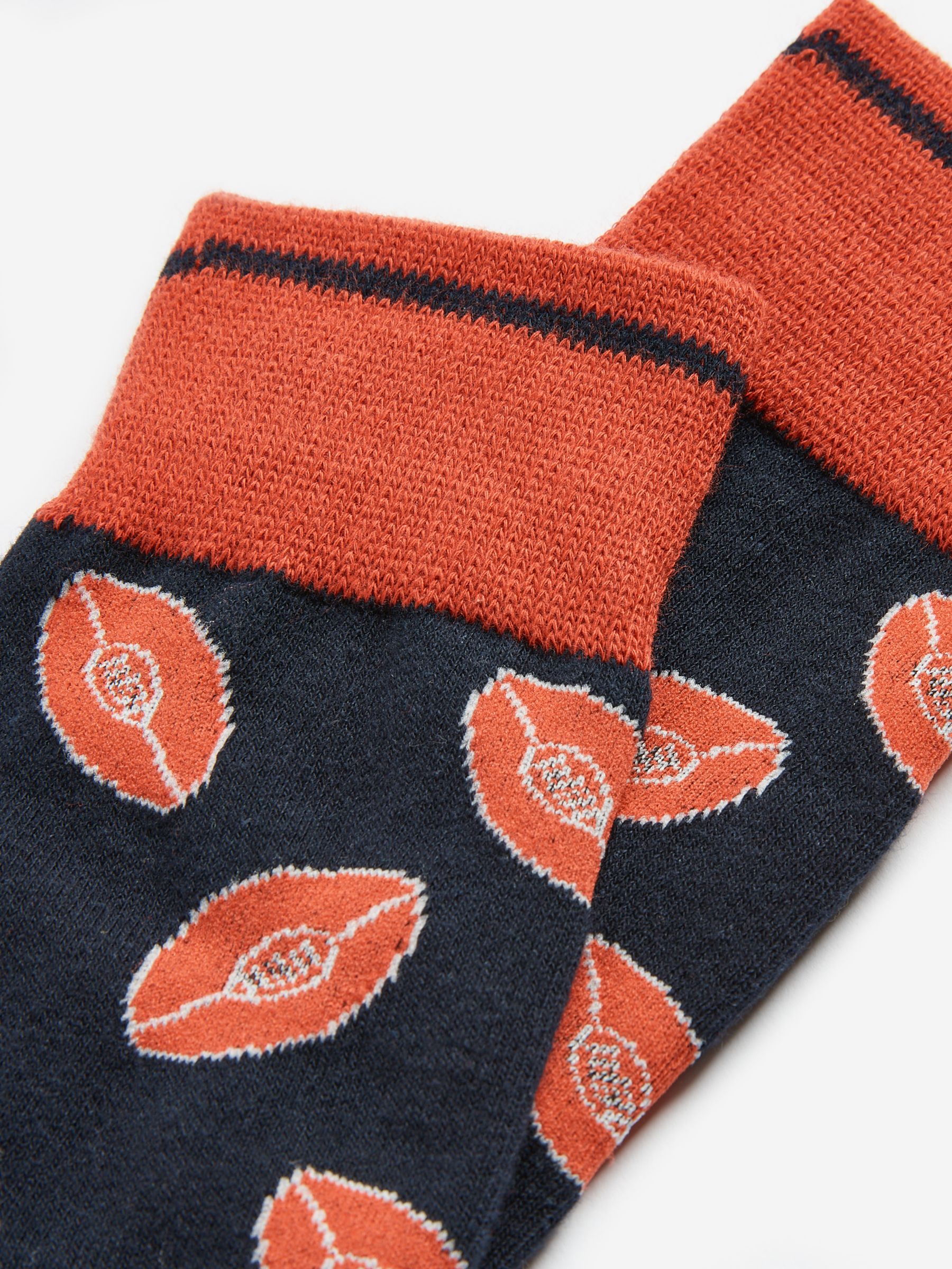 Orange/Navy Ankle Socks - Image 2 of 3