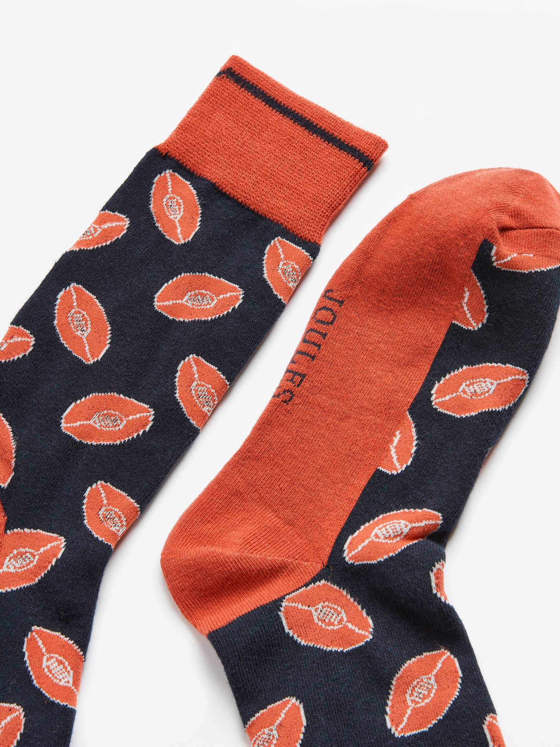 Orange/Navy Ankle Socks - Image 3 of 3