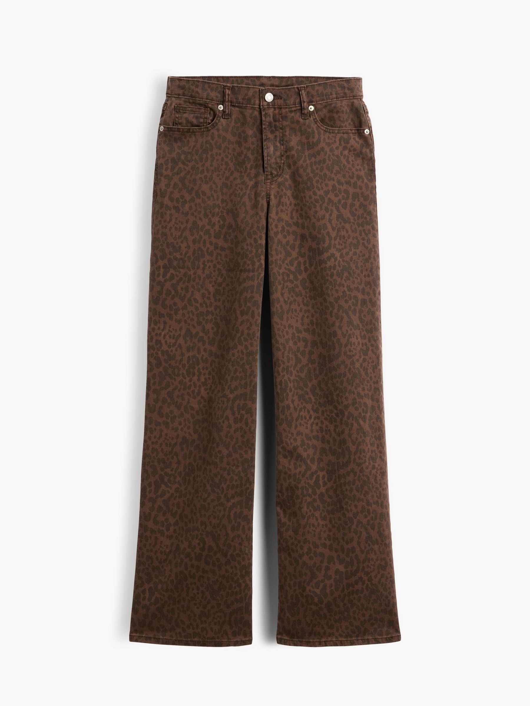 Leopard Mid Rise Print Wide-Leg Jeans - Image 5 of 5