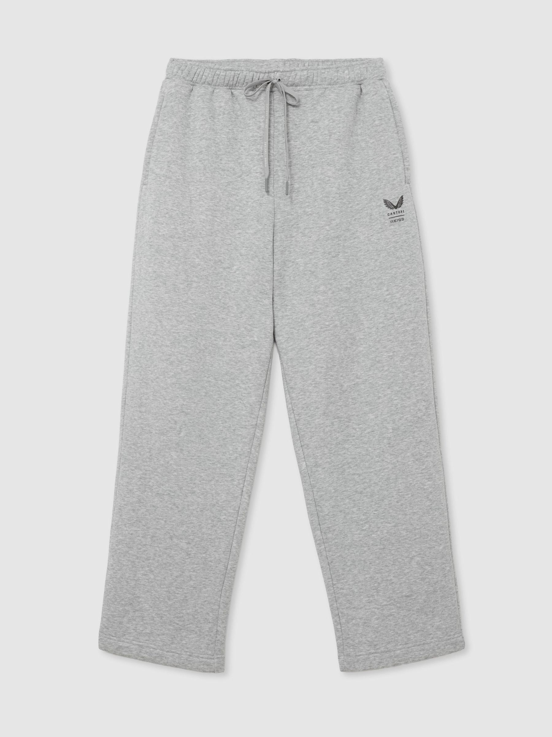 Reiss | Castore Relaxed-Fit Fleece Joggers in Light Grey - Image 2 of 7