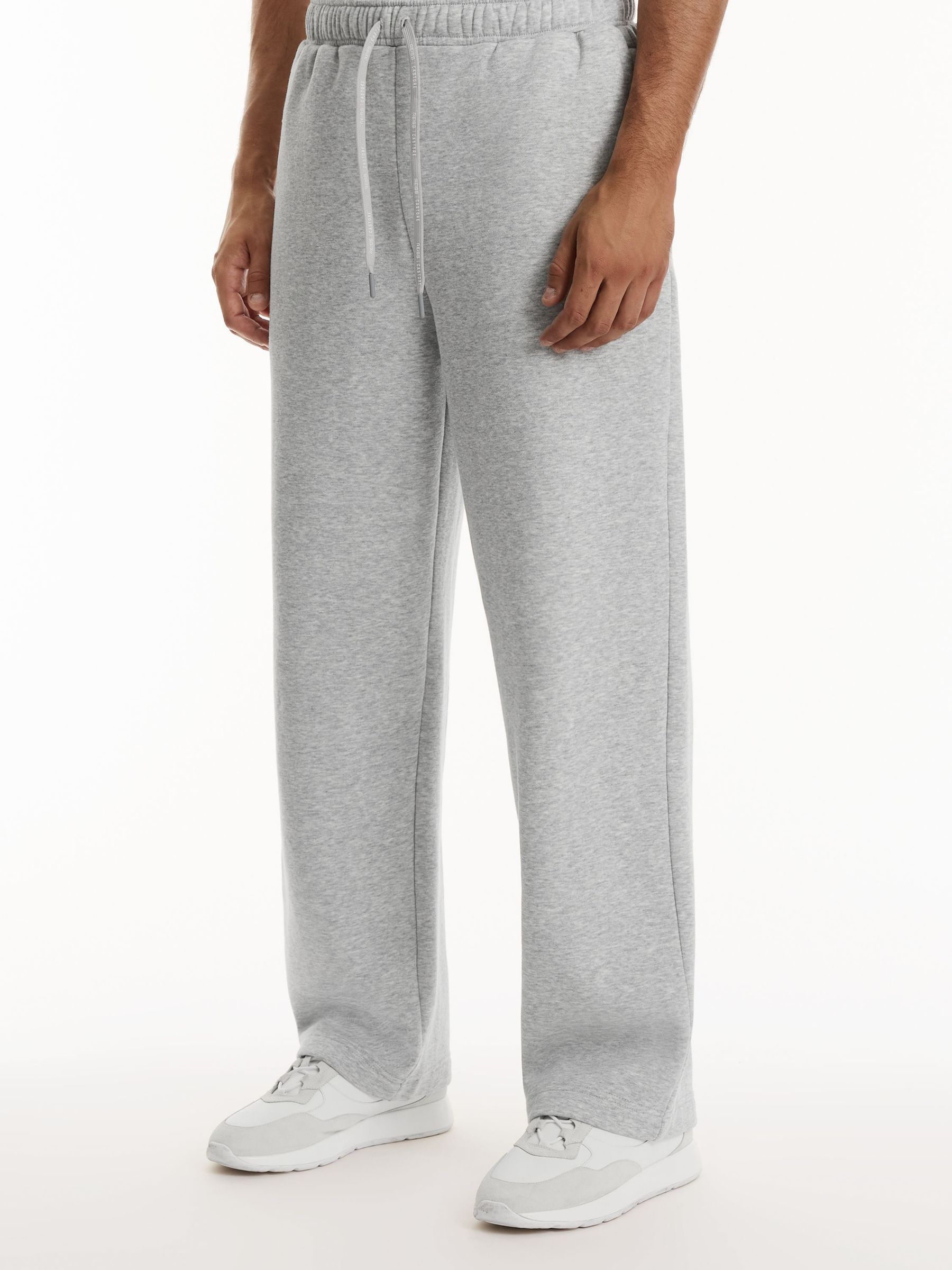 Reiss | Castore Relaxed-Fit Fleece Joggers in Light Grey - Image 3 of 7