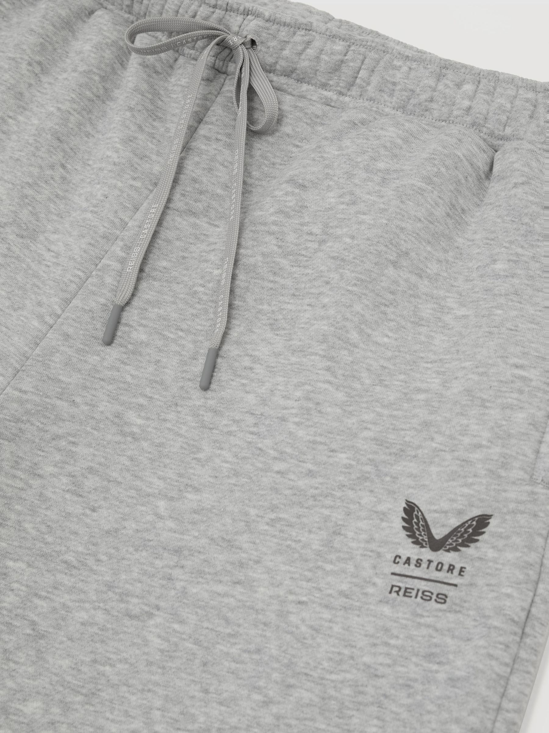 Reiss | Castore Relaxed-Fit Fleece Joggers in Light Grey - Image 7 of 7