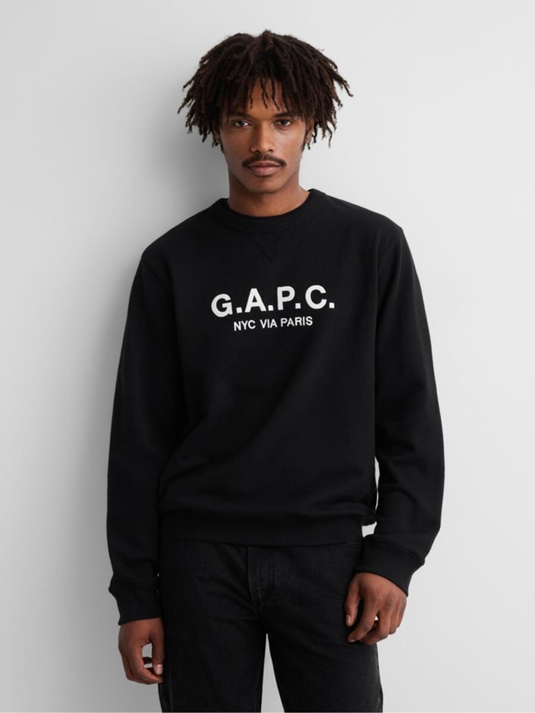 Gap x A.P.C Black Heavyweight Logo Sweatshirt - Image 1 of 6