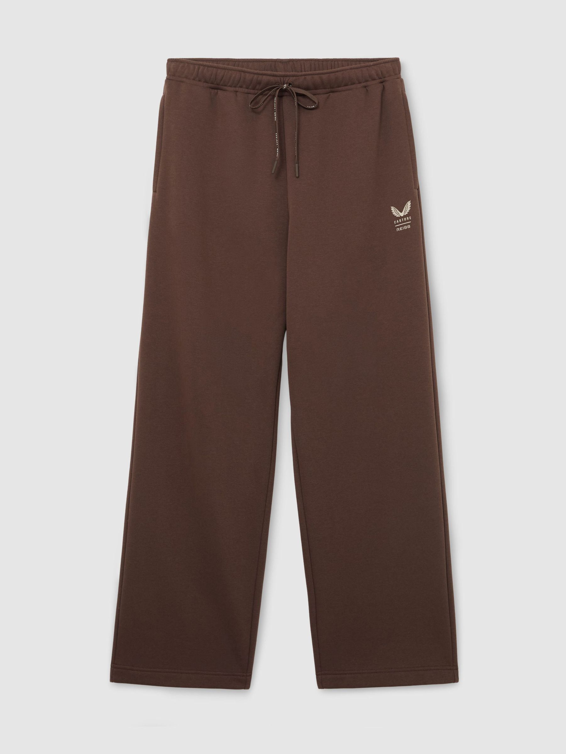 Reiss | Castore Relaxed-Fit Fleece Joggers in Cocoa Bark/Stone - Image 2 of 6