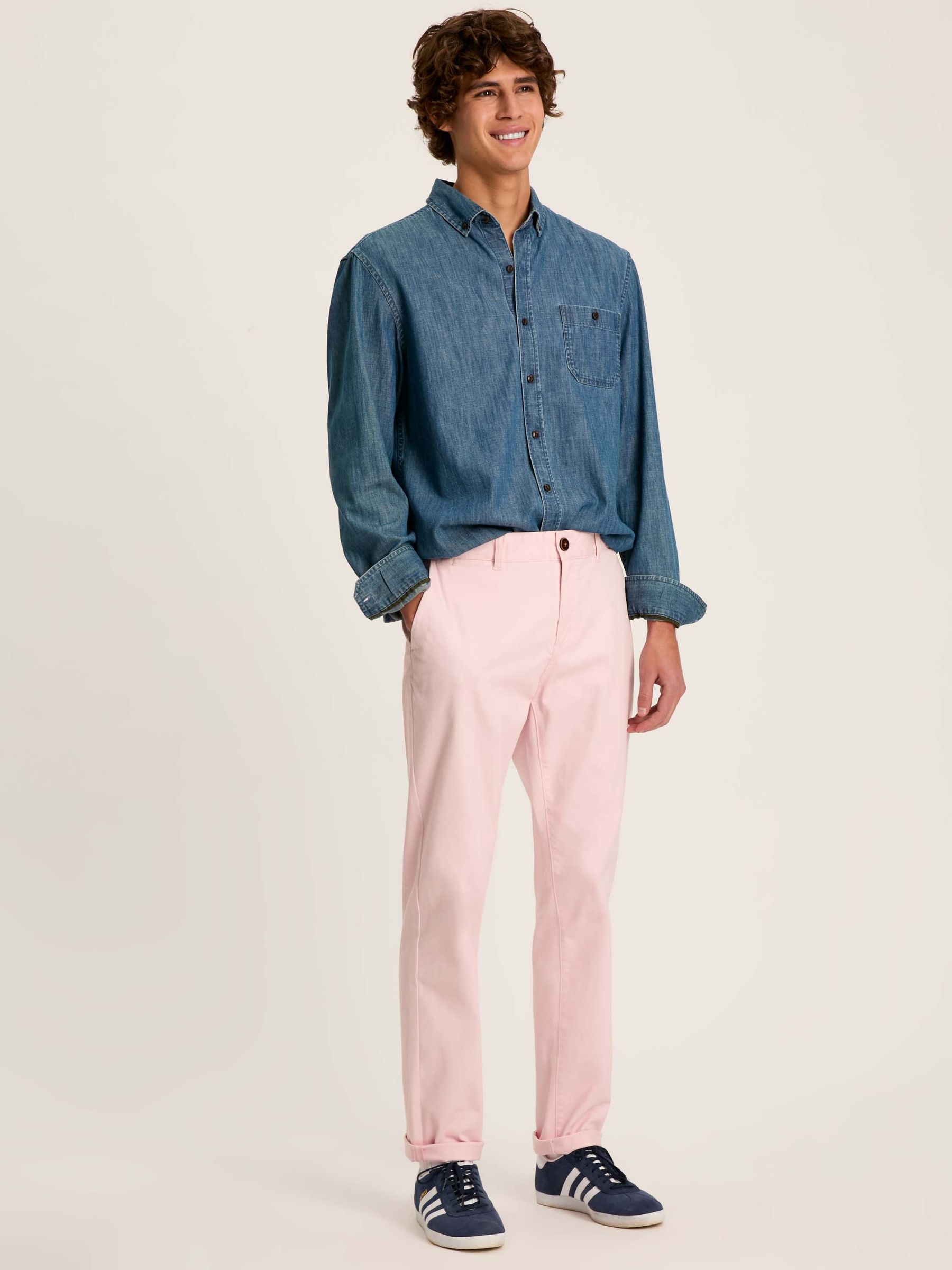 Stamford Light Pink Slim Fit Chinos - Image 5 of 8