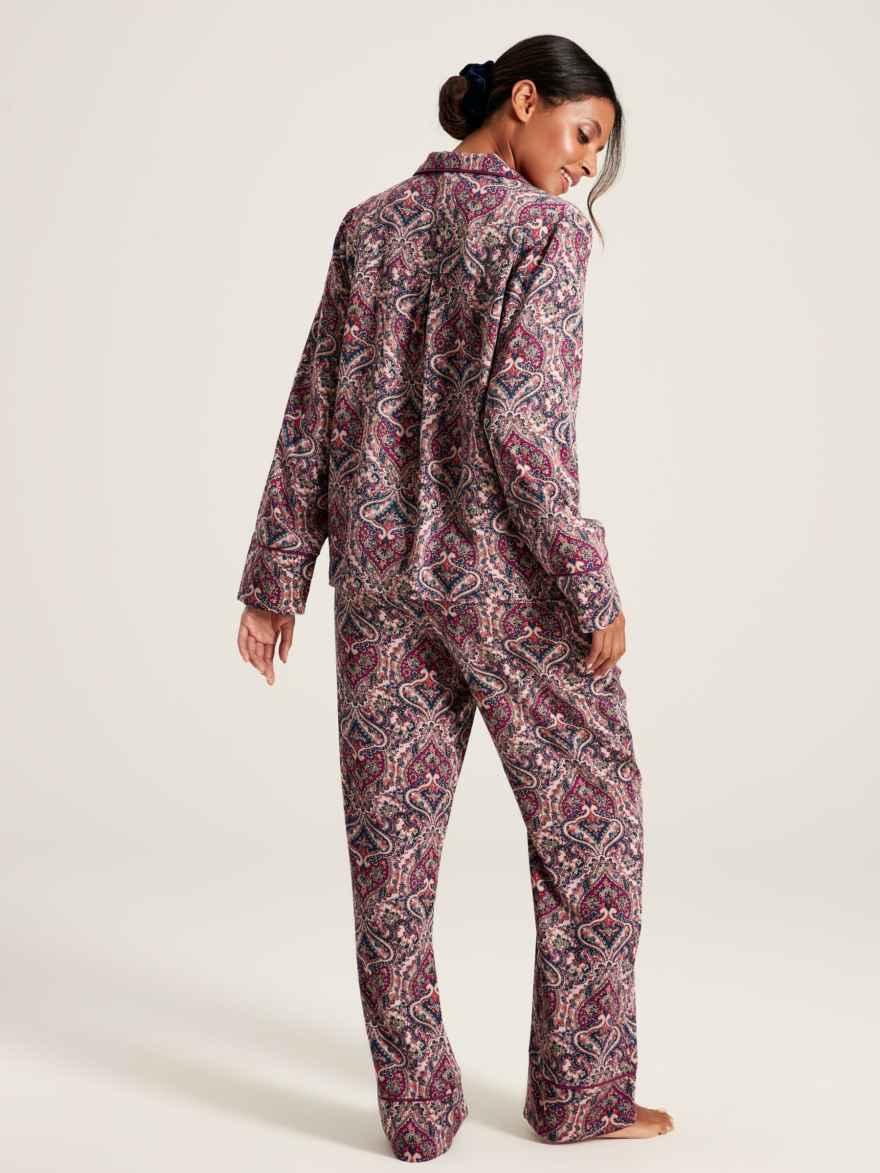 Alma Dark Pink Paisley Pyjama Set - Image 2 of 6