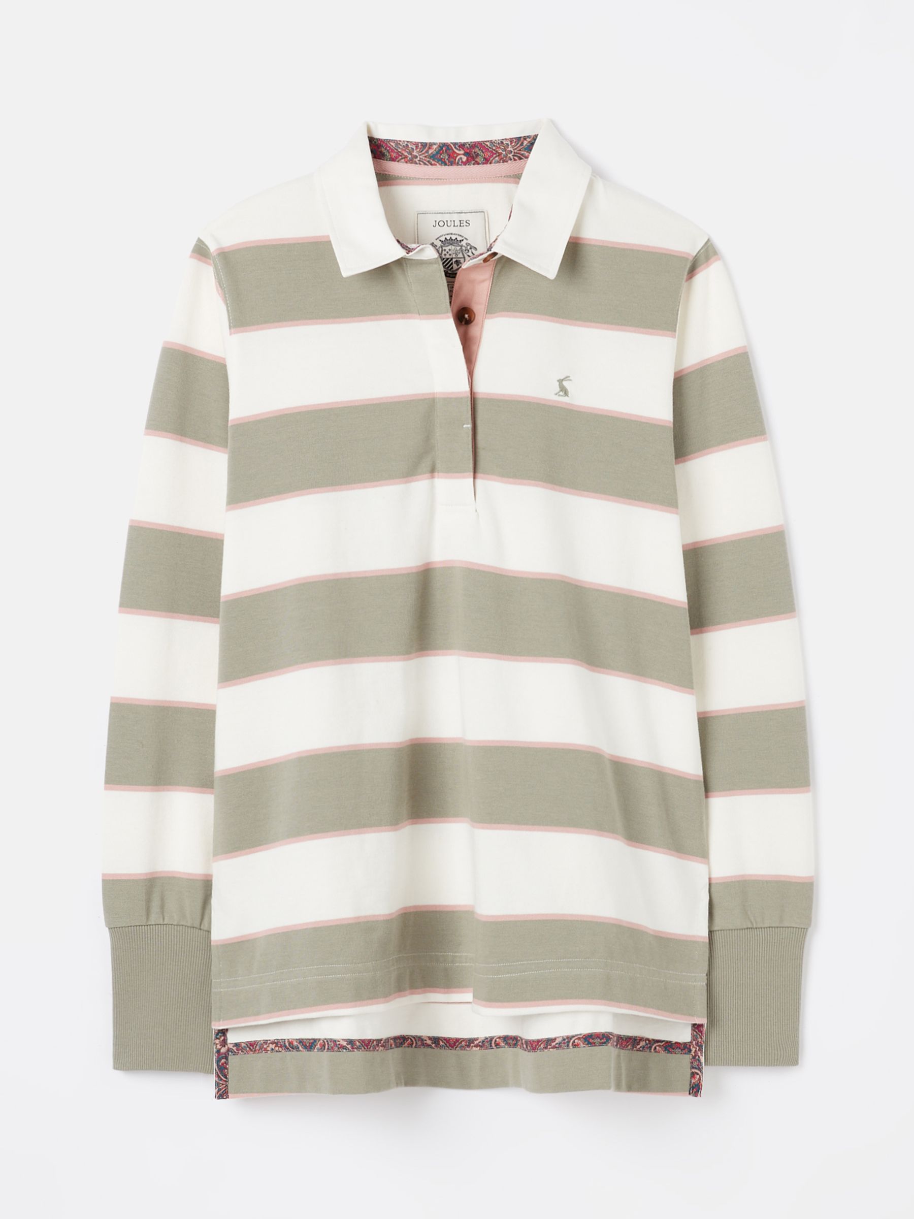 Sammie Green/Ecru Striped Heavyweight Cotton Rugby Shirt - Image 6 of 6