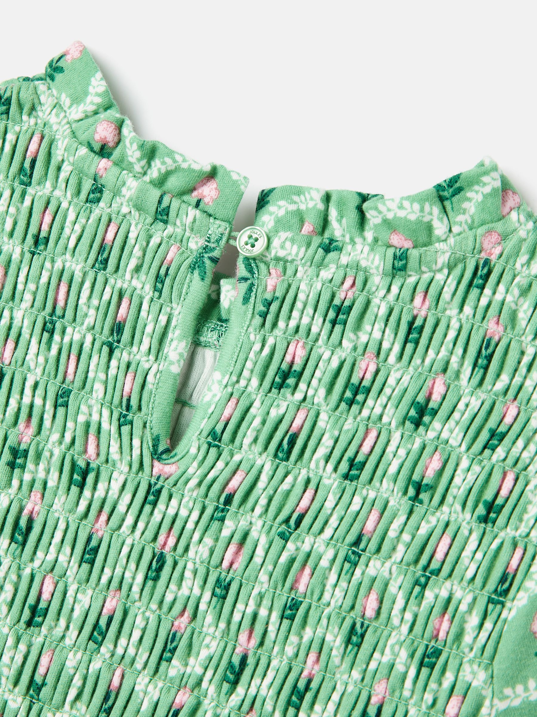Gracie Green Long Sleeve Shirred Dress - Image 11 of 11