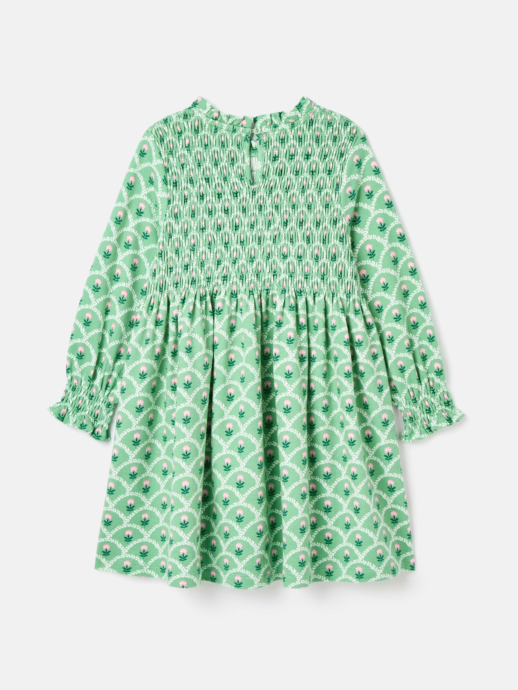 Gracie Green Long Sleeve Shirred Dress - Image 8 of 11