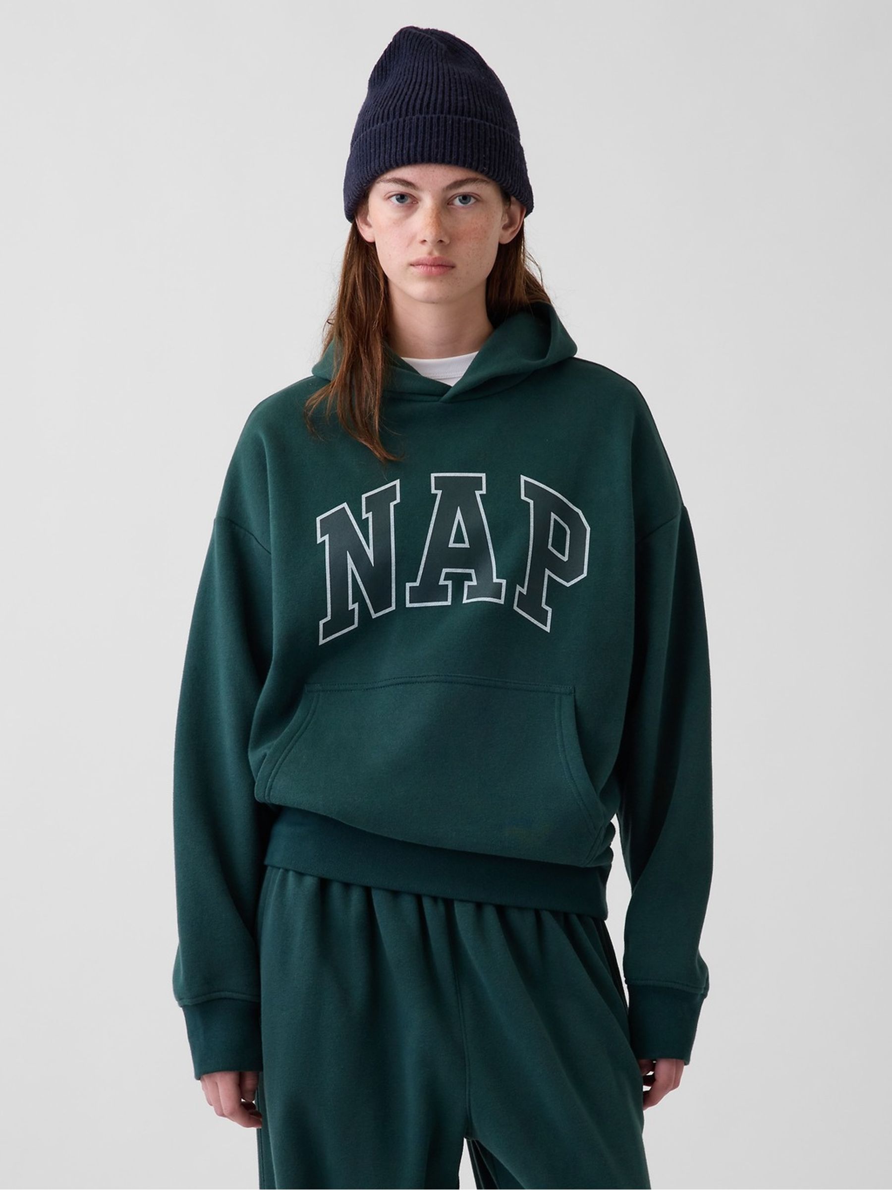 Green Vintage Soft NAP Logo Hoodie - Image 4 of 5