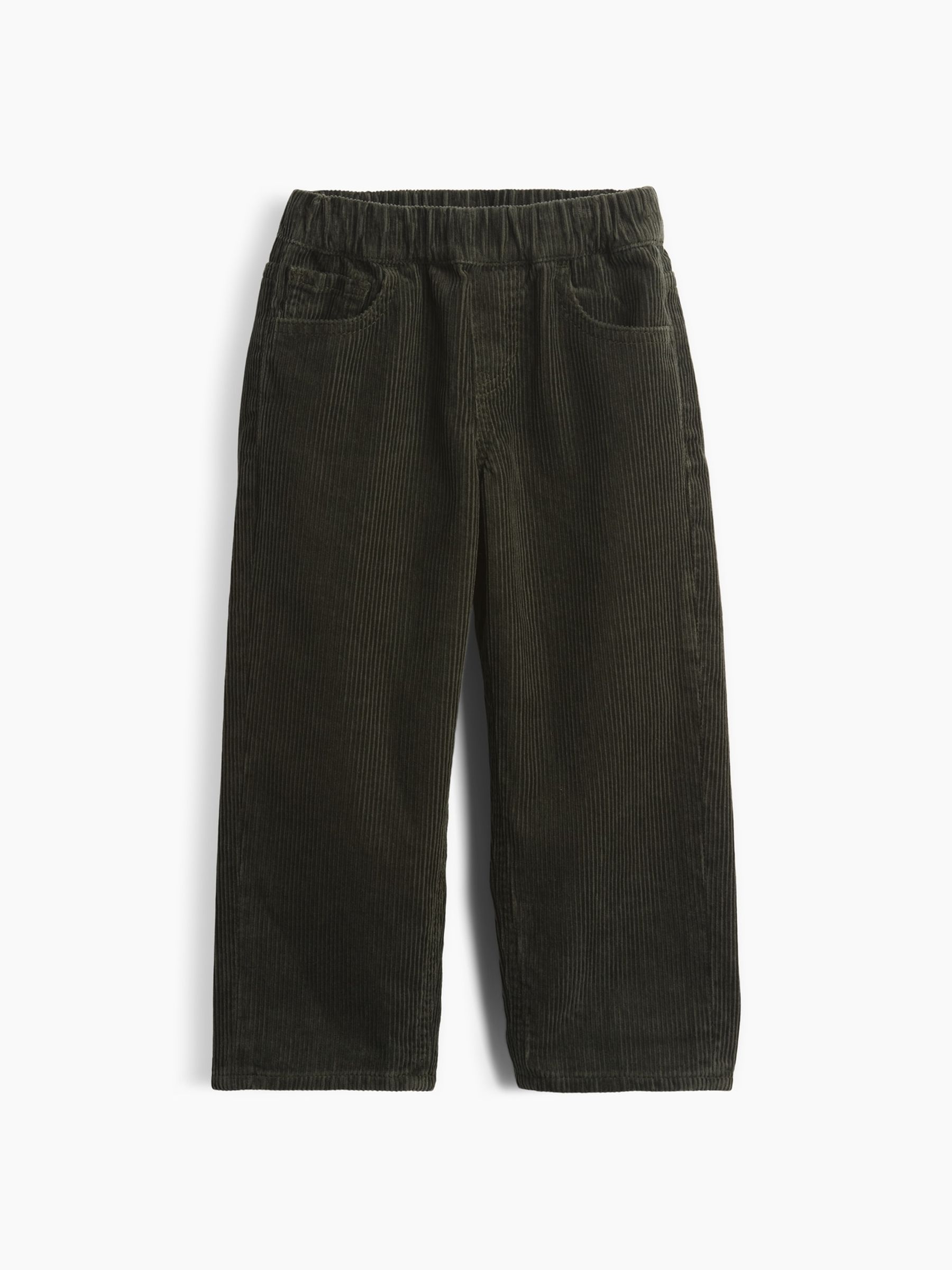 Dark Green Corduroy Pull On Baggy Trousers - Image 2 of 4
