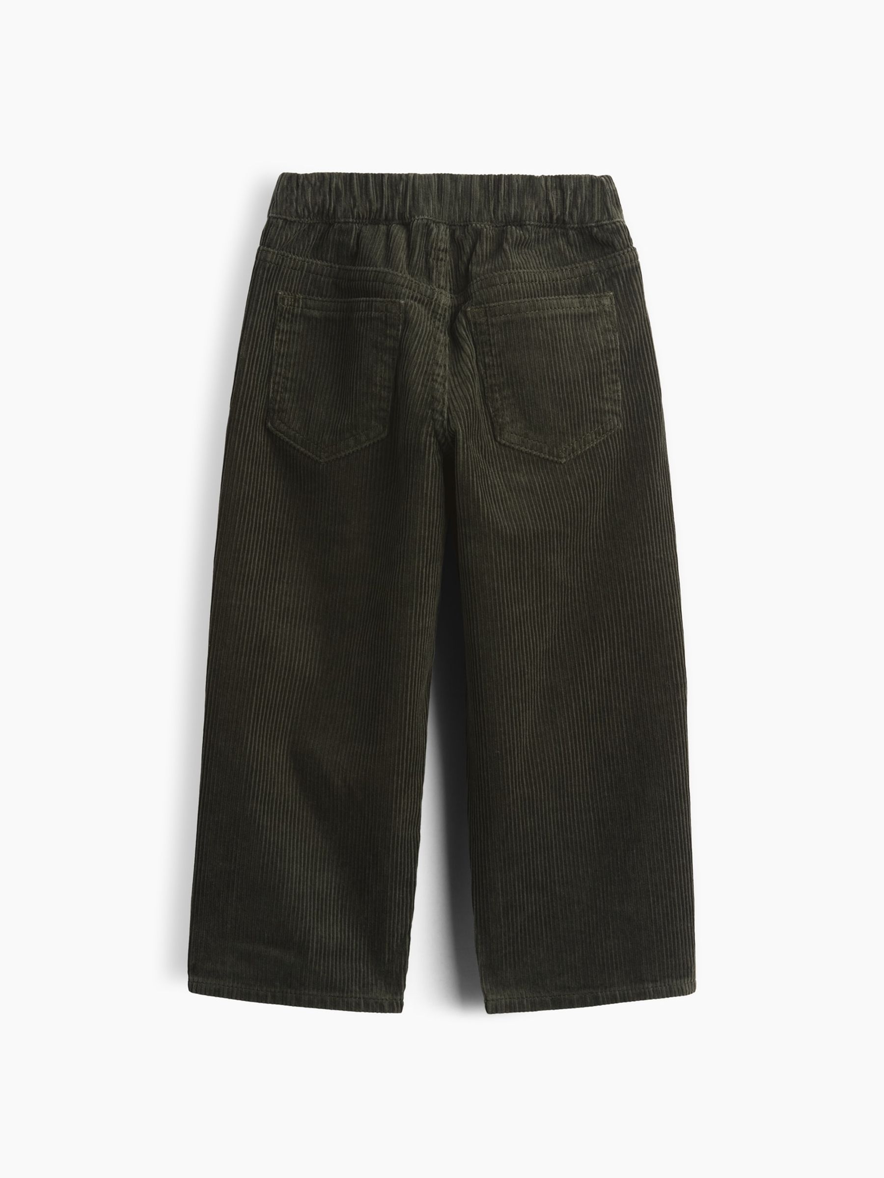 Dark Green Corduroy Pull On Baggy Trousers - Image 3 of 4