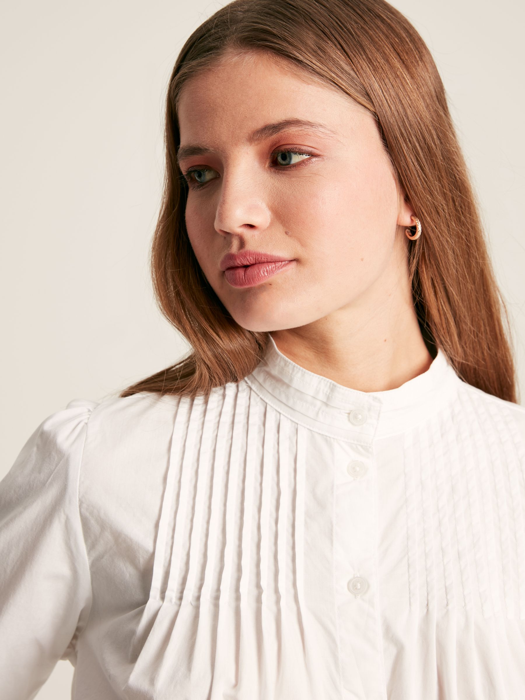 Arabella Chalk White Pleated Blouse - Image 2 of 8