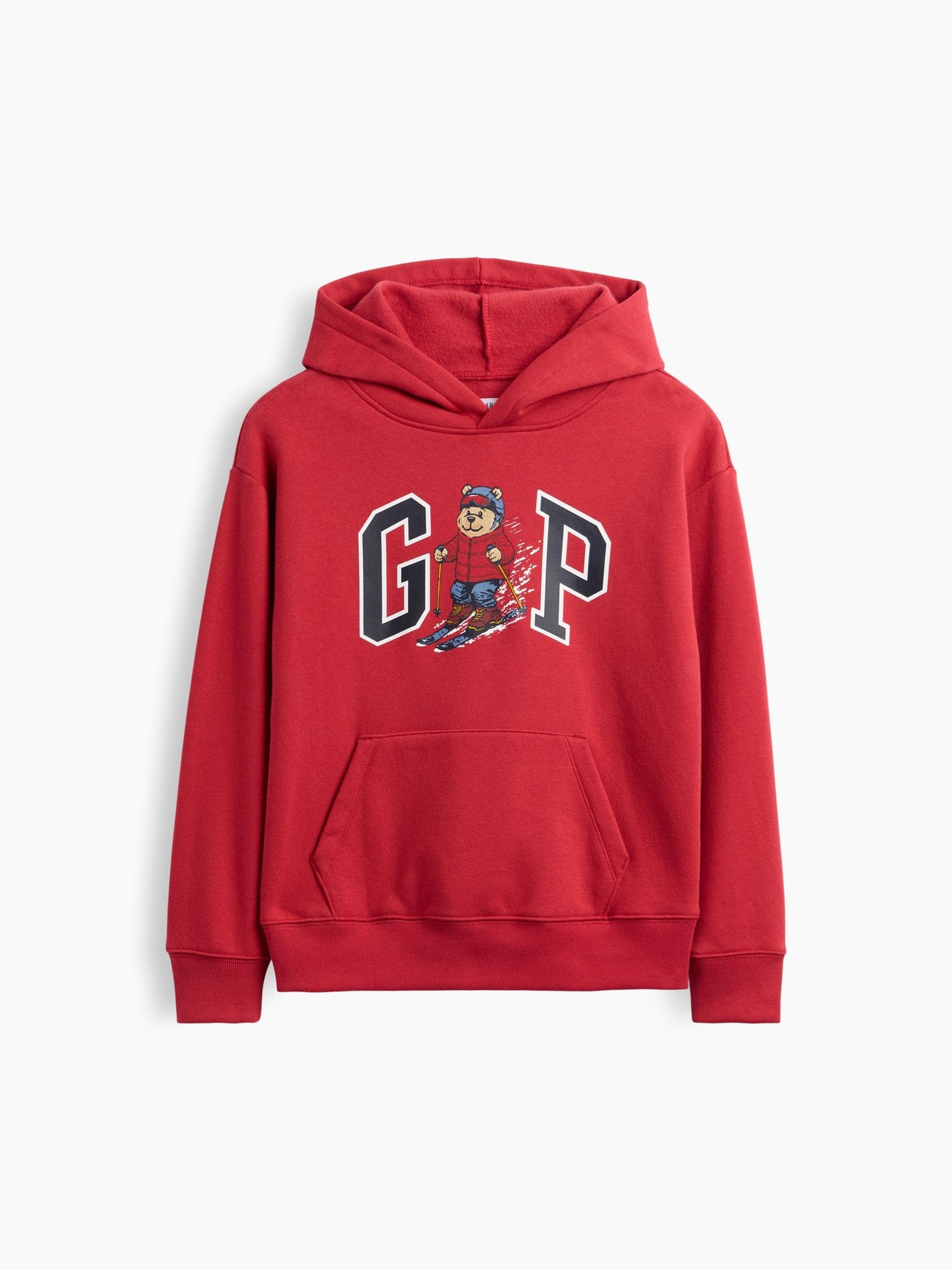 Red Skiing Brannan Bear Relaxed Logo Hoodie - Image 2 of 4