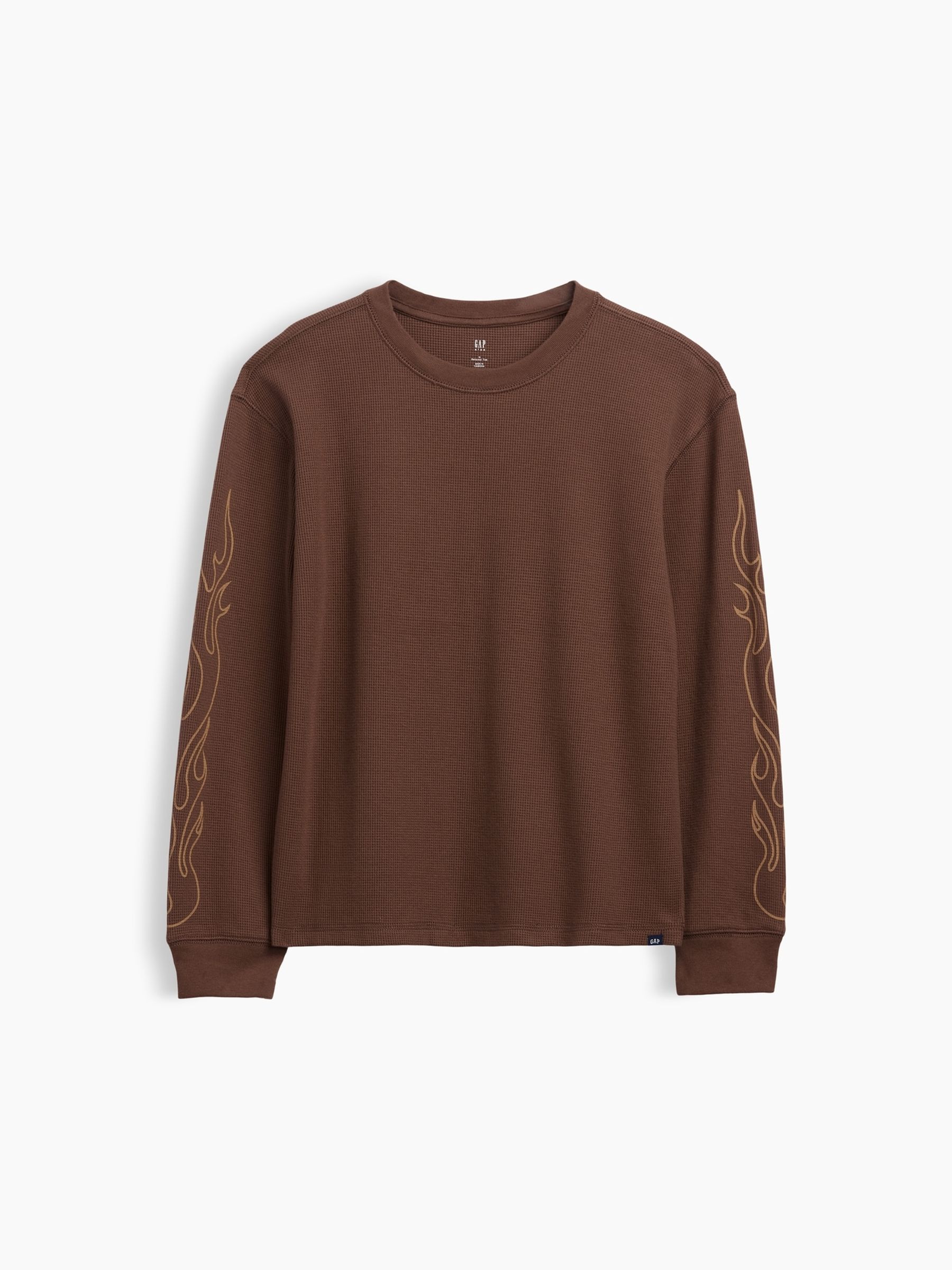 Brown Waffle Long Sleeve T-Shirt - Image 4 of 5