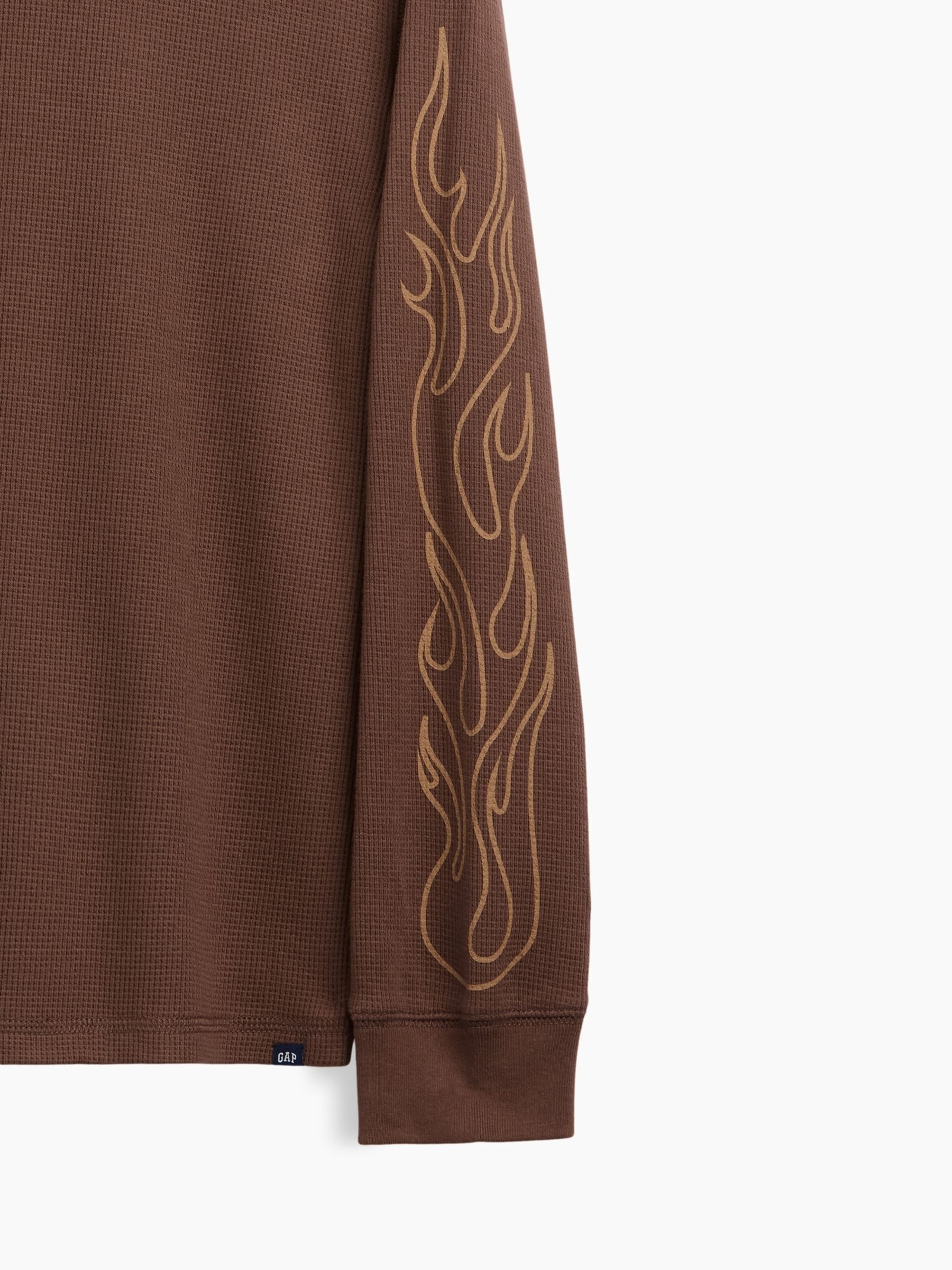 Brown Waffle Long Sleeve T-Shirt - Image 5 of 5