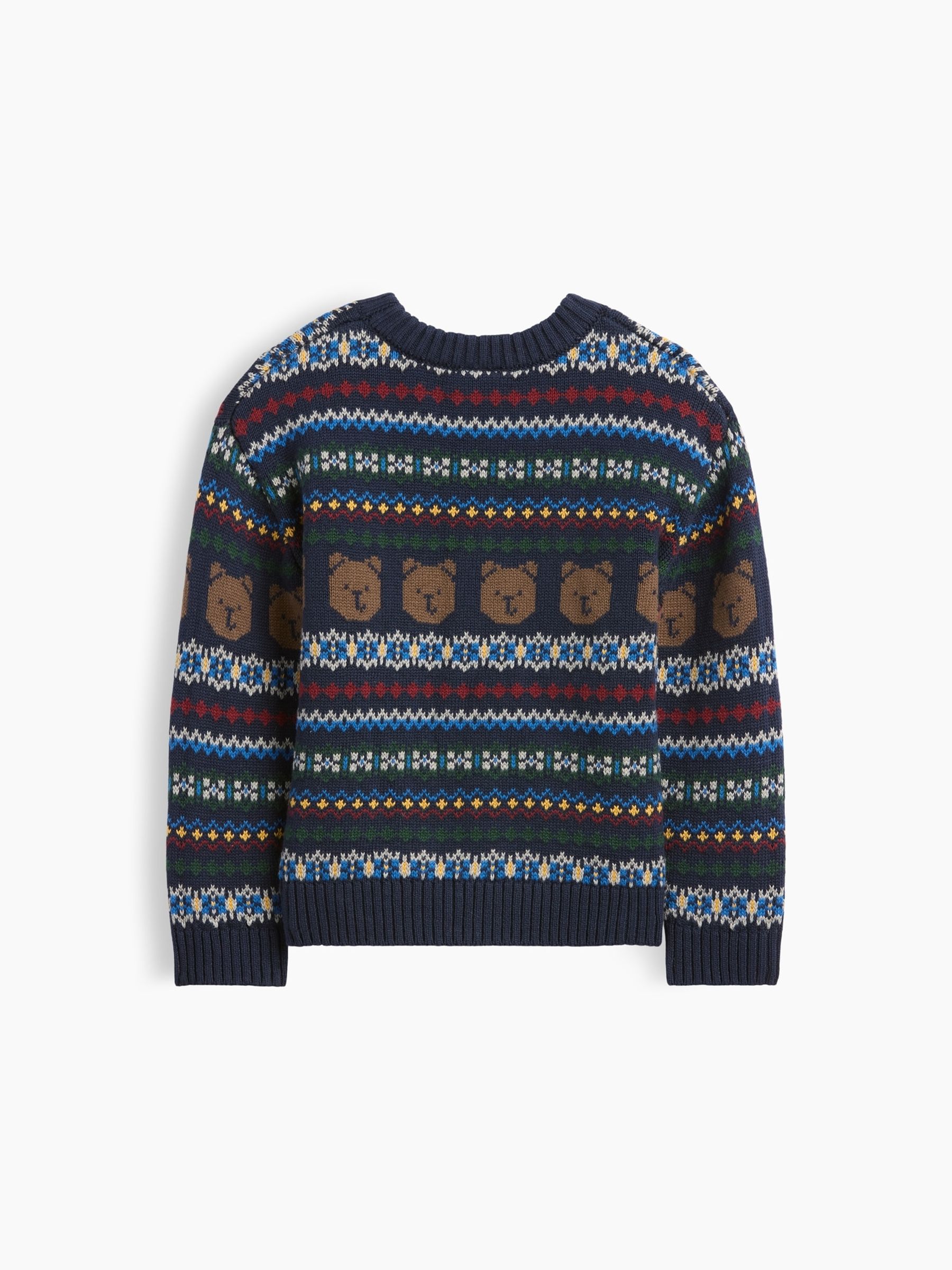 Navy Bear Fair Isle Jumper - Image 3 of 4