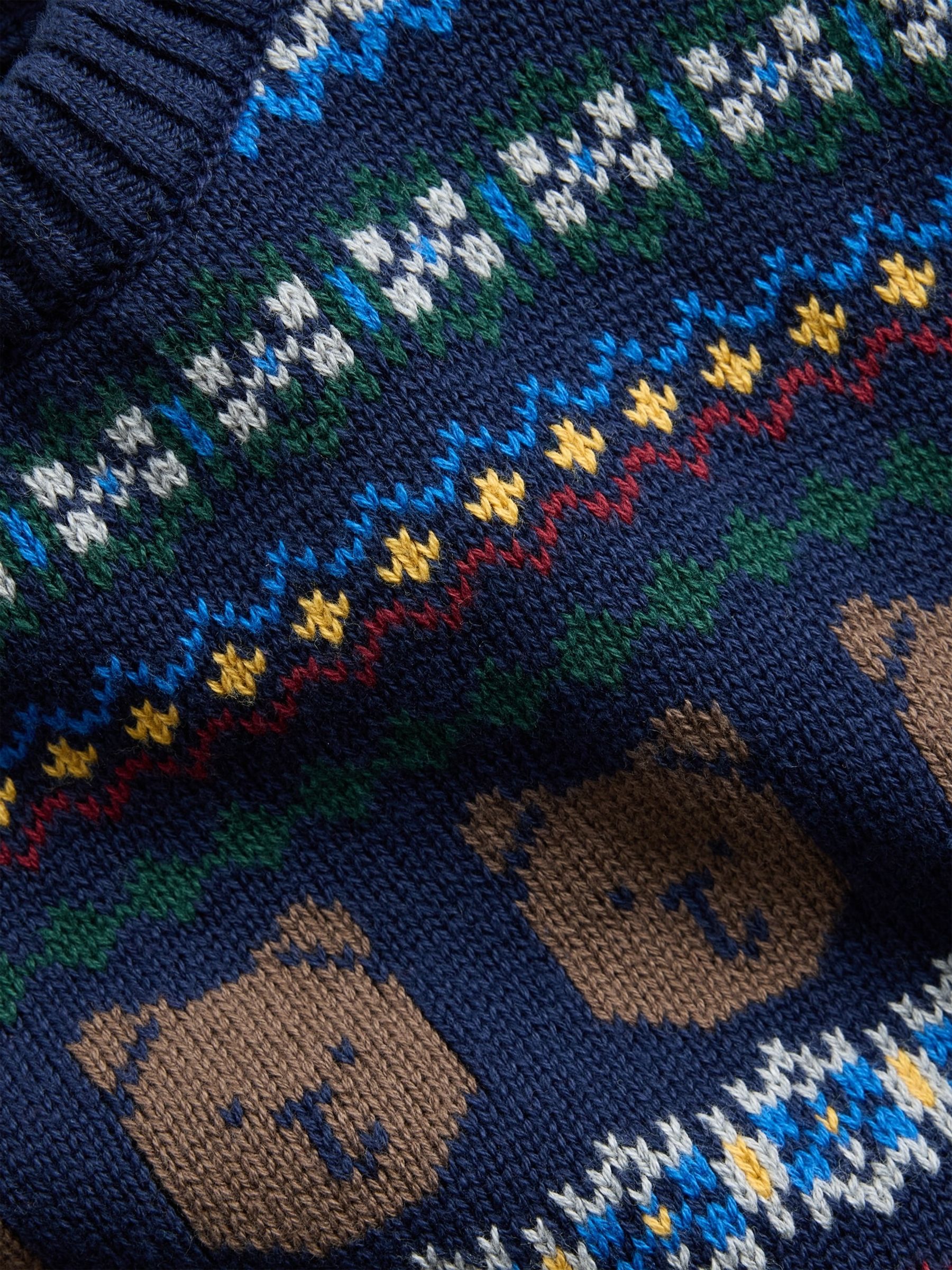 Navy Bear Fair Isle Jumper - Image 4 of 4 Navy Bear Fair Isle Jumper - Image 4 of 4