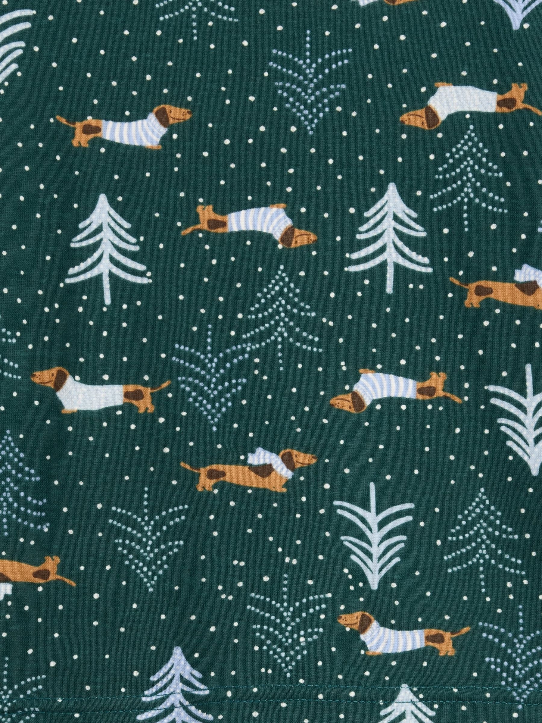 Green Christmas Dog Print Pyjamas Set - Image 4 of 4