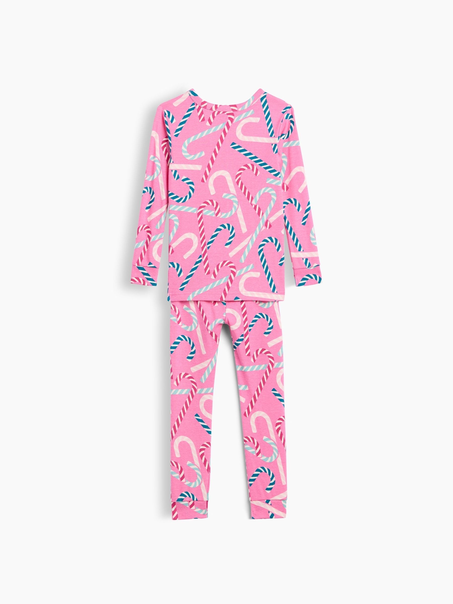 Pink Candy Cane Christmas Pyjamas Set - Image 2 of 3