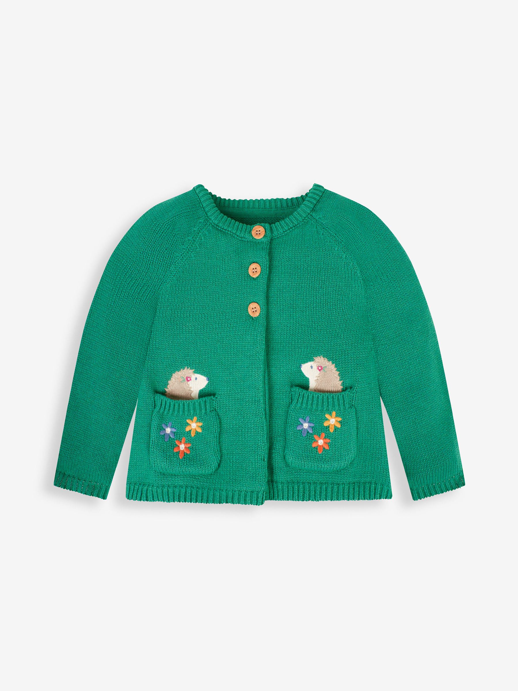 Green Girls' Hedgehog Cardigan - Image 3 of 5