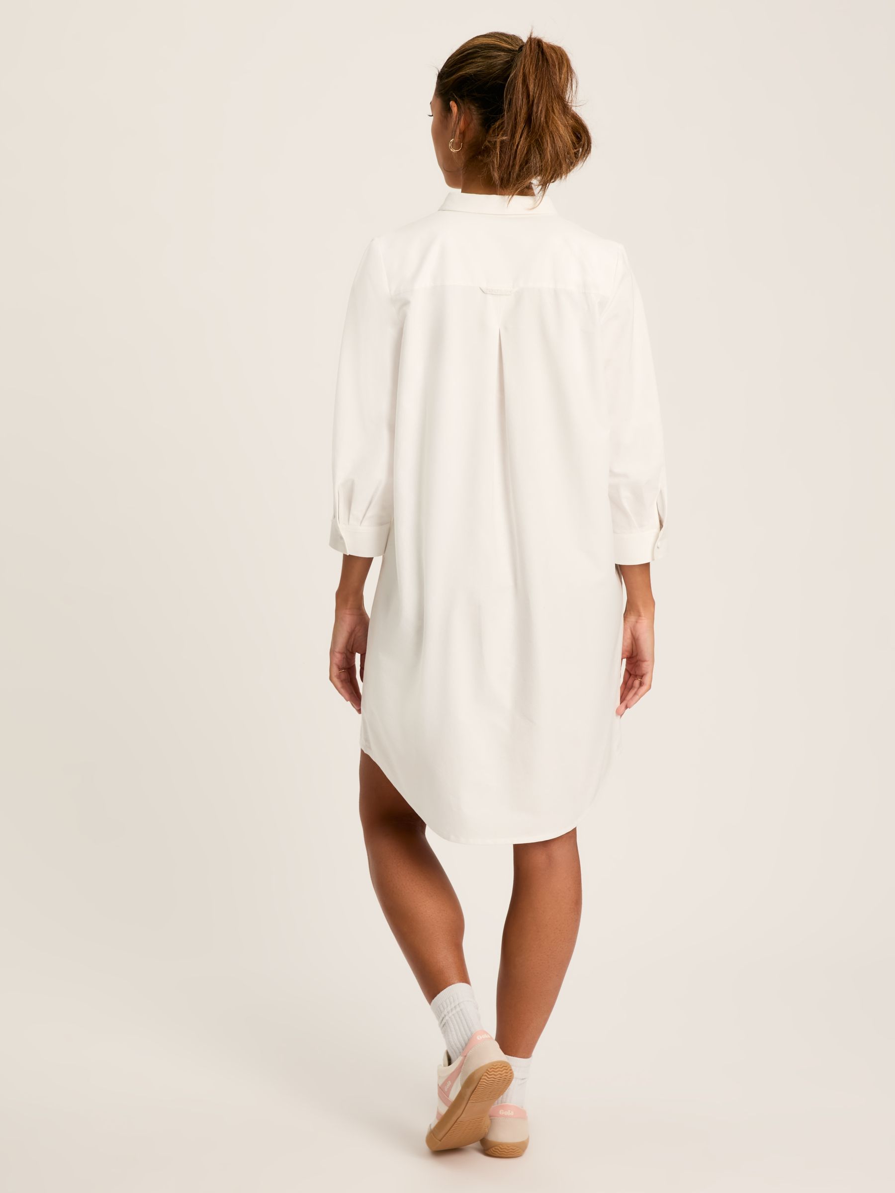 Marlowe White Dress with Shirt/ Nehru Collar - Image 2 of 7
