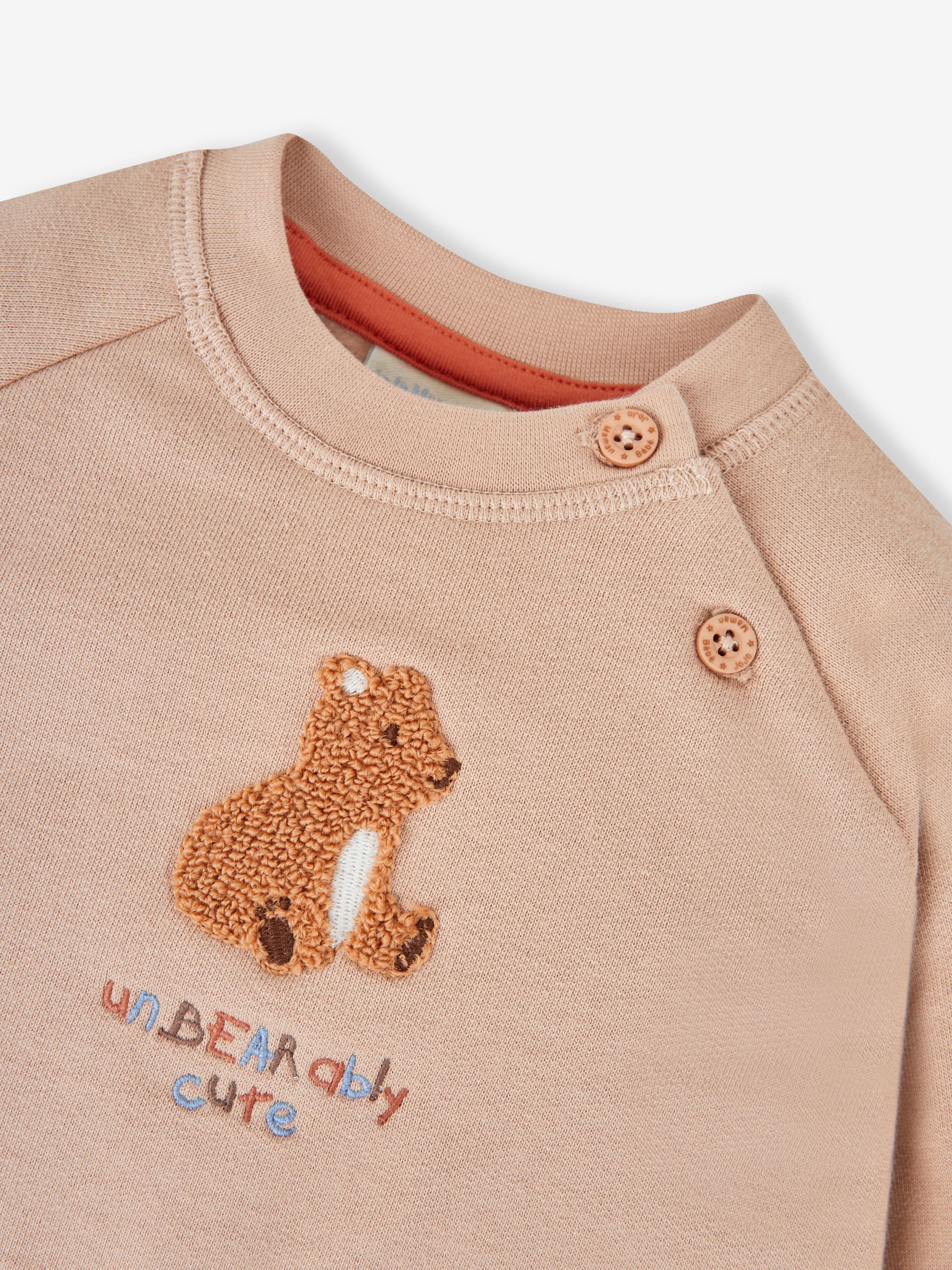 Stone Bear Appliqué Sweatshirt & Cosy Trousers Set - Image 3 of 5