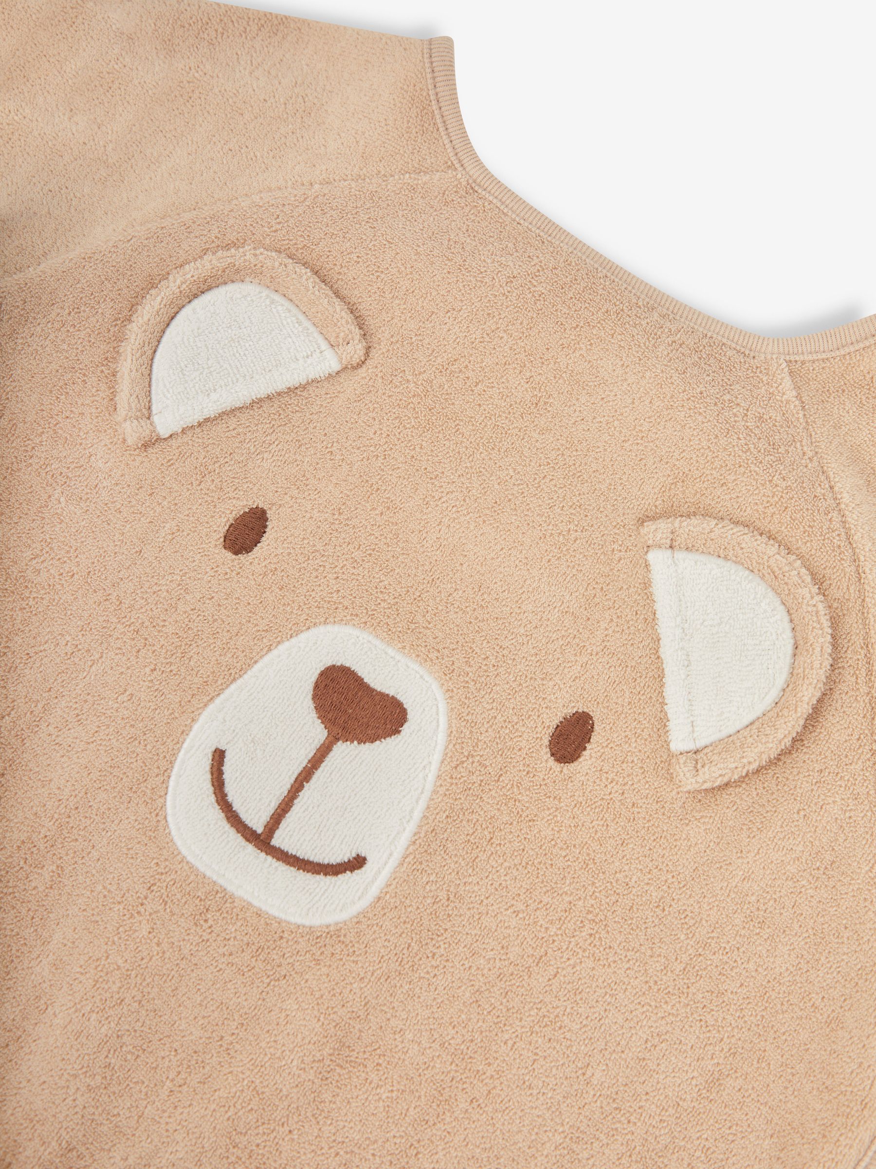 Natural Bear Towelling Bib - Image 3 of 3