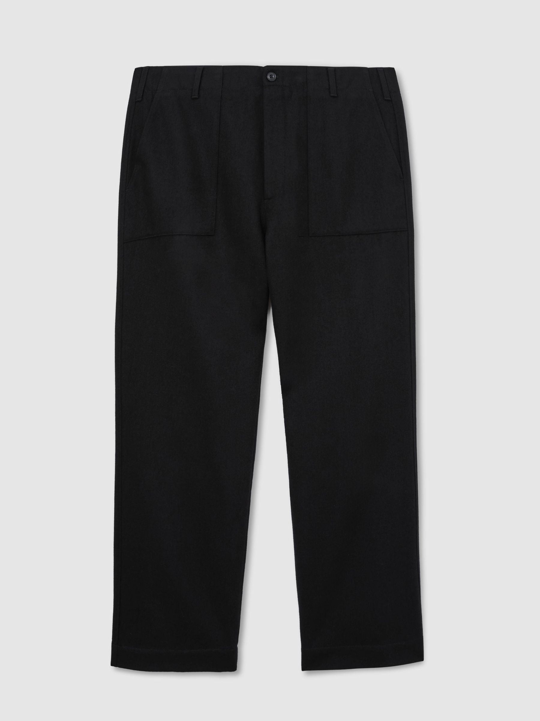 Wool-Blend Relaxed-Fit Trousers in Black - Image 2 of 6 Wool-Blend Relaxed-Fit Trousers in Black - Image 2 of 6