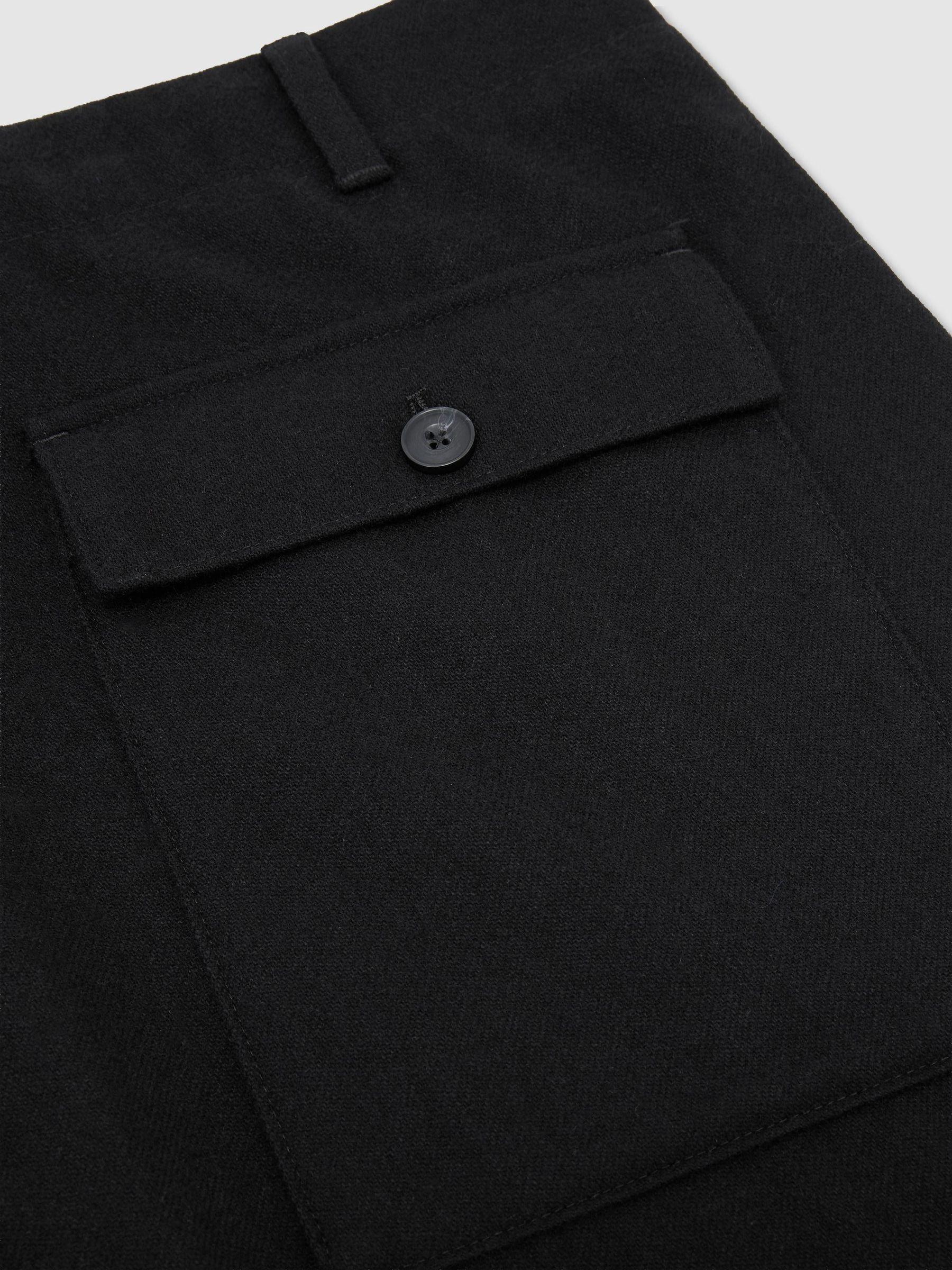 Wool-Blend Relaxed-Fit Trousers in Black - Image 6 of 6