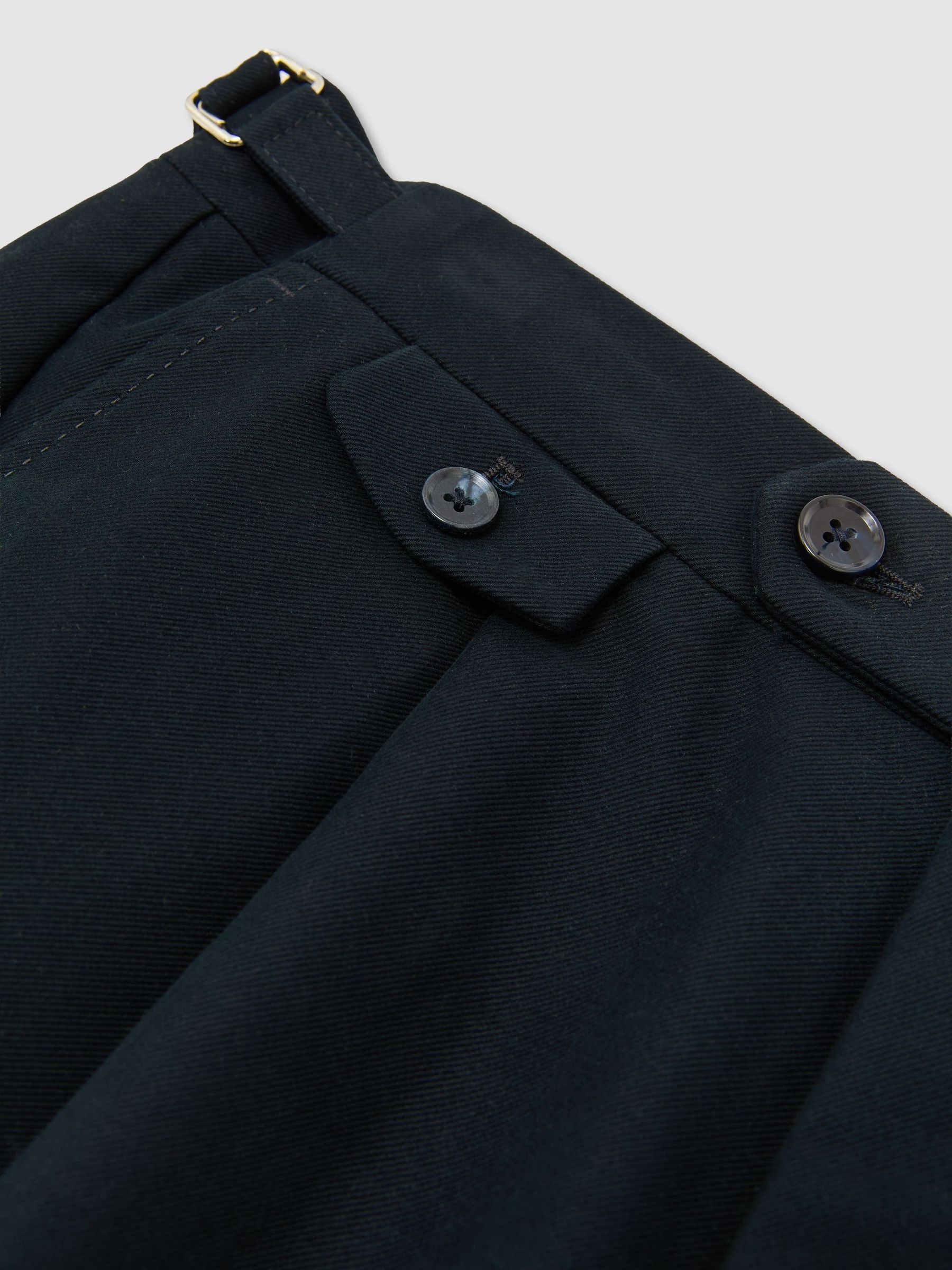 Cotton-Blend Moleskin Tapered Trousers in Navy - Image 7 of 7