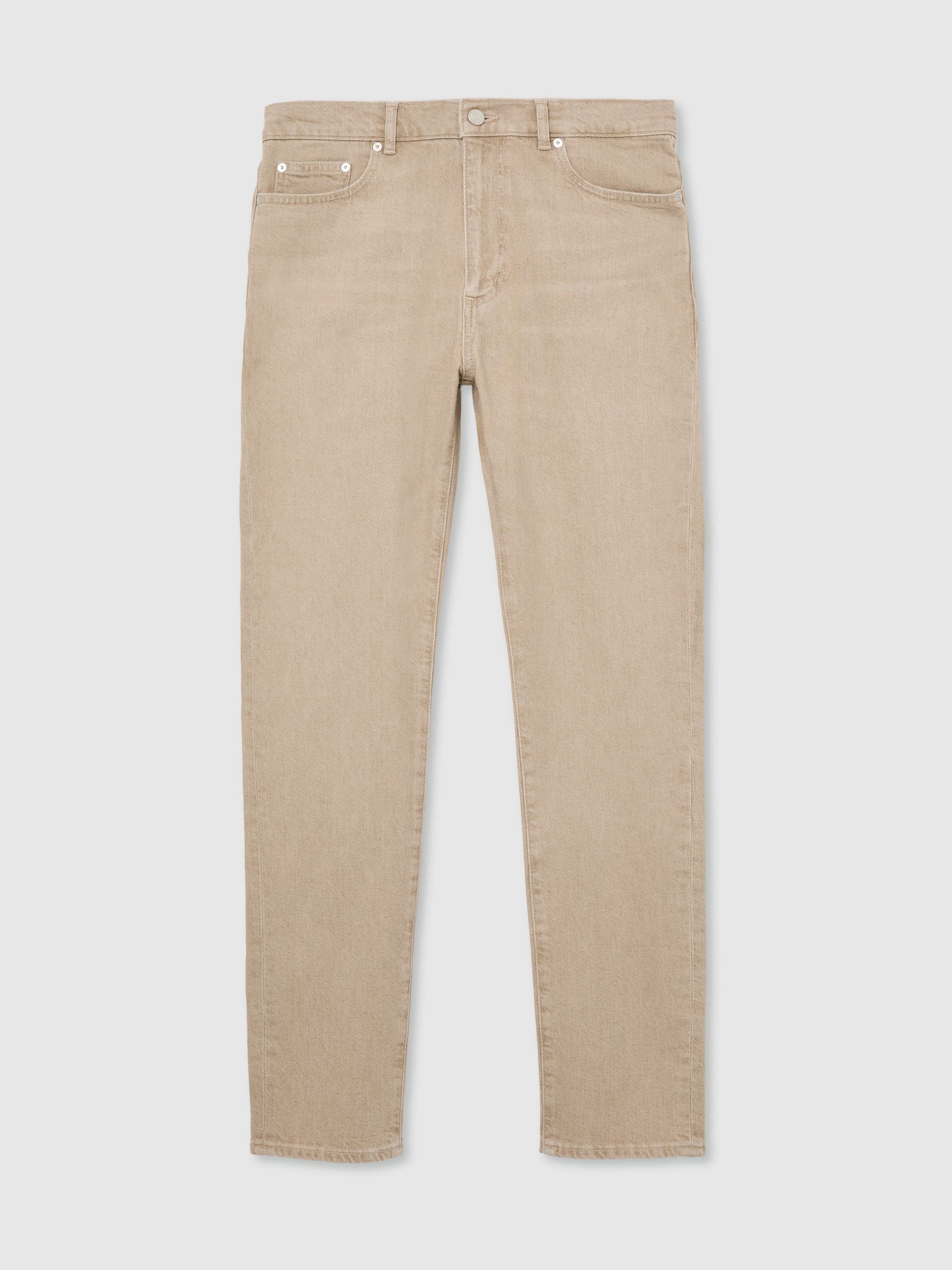 Slim-Fit Stonewashed Jeans in Caramel Brown - Image 2 of 6