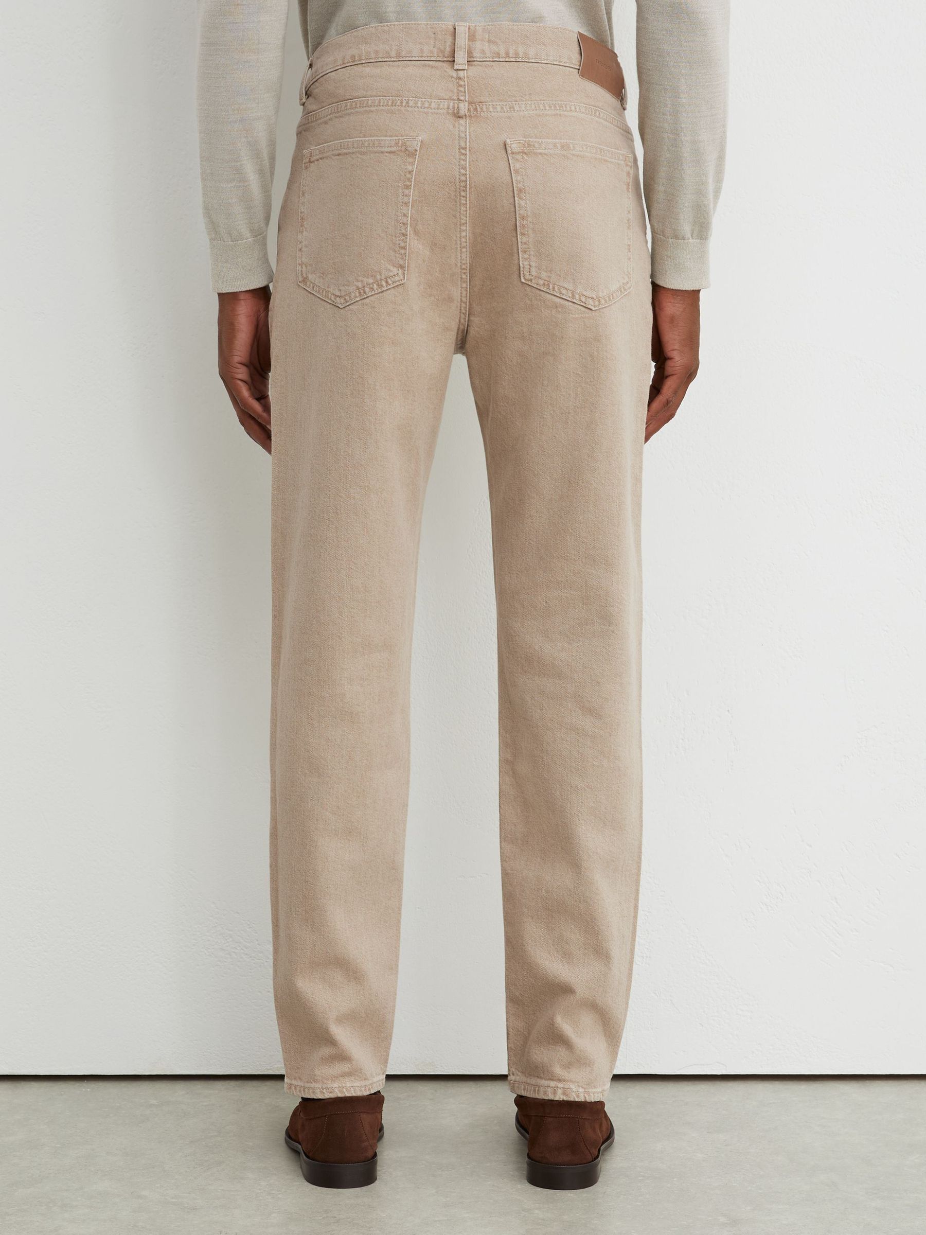 Slim-Fit Stonewashed Jeans in Caramel Brown - Image 5 of 6