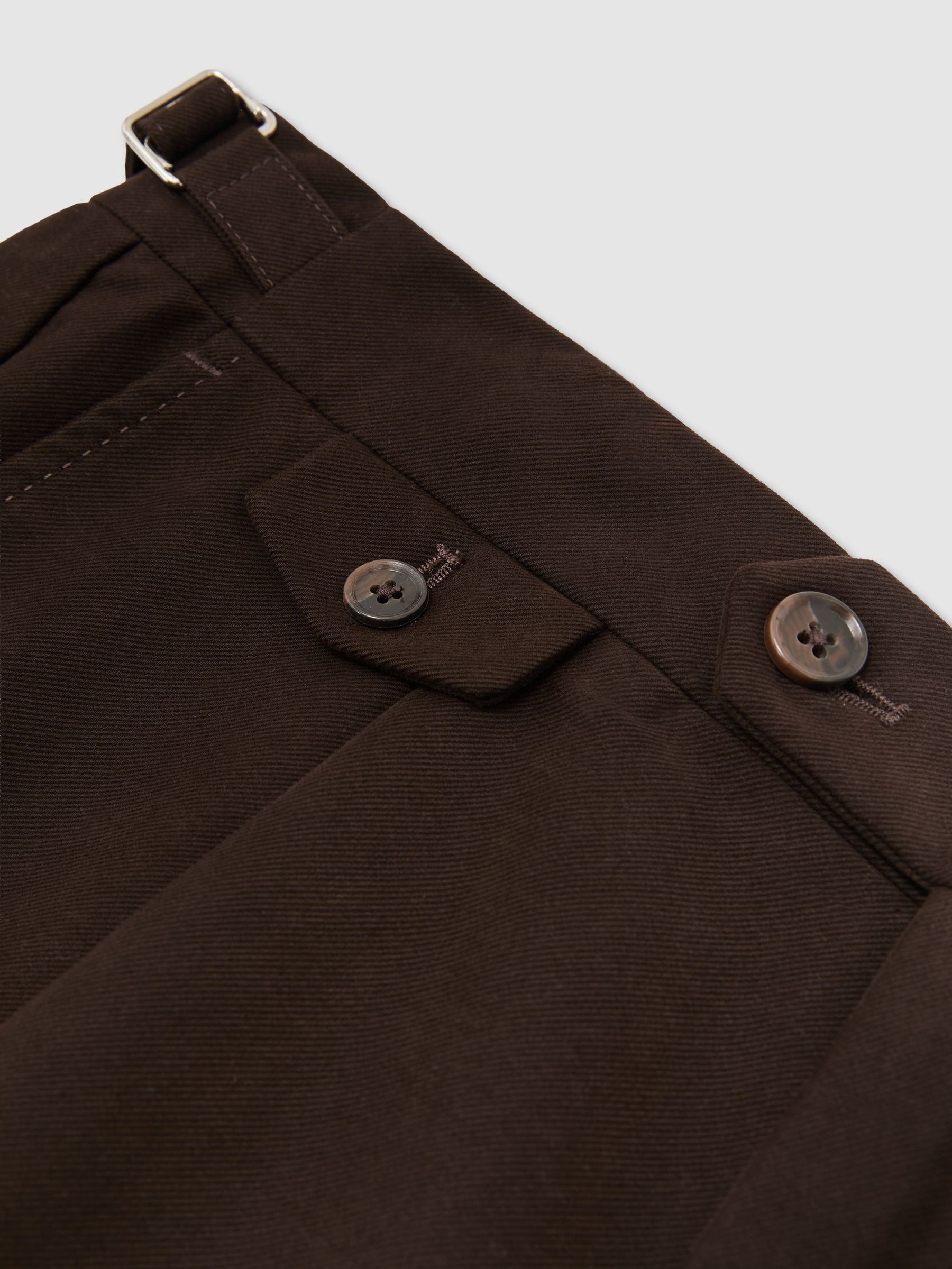 Cotton-Blend Moleskin Tapered Trousers in Chocolate Brown - Image 6 of 6