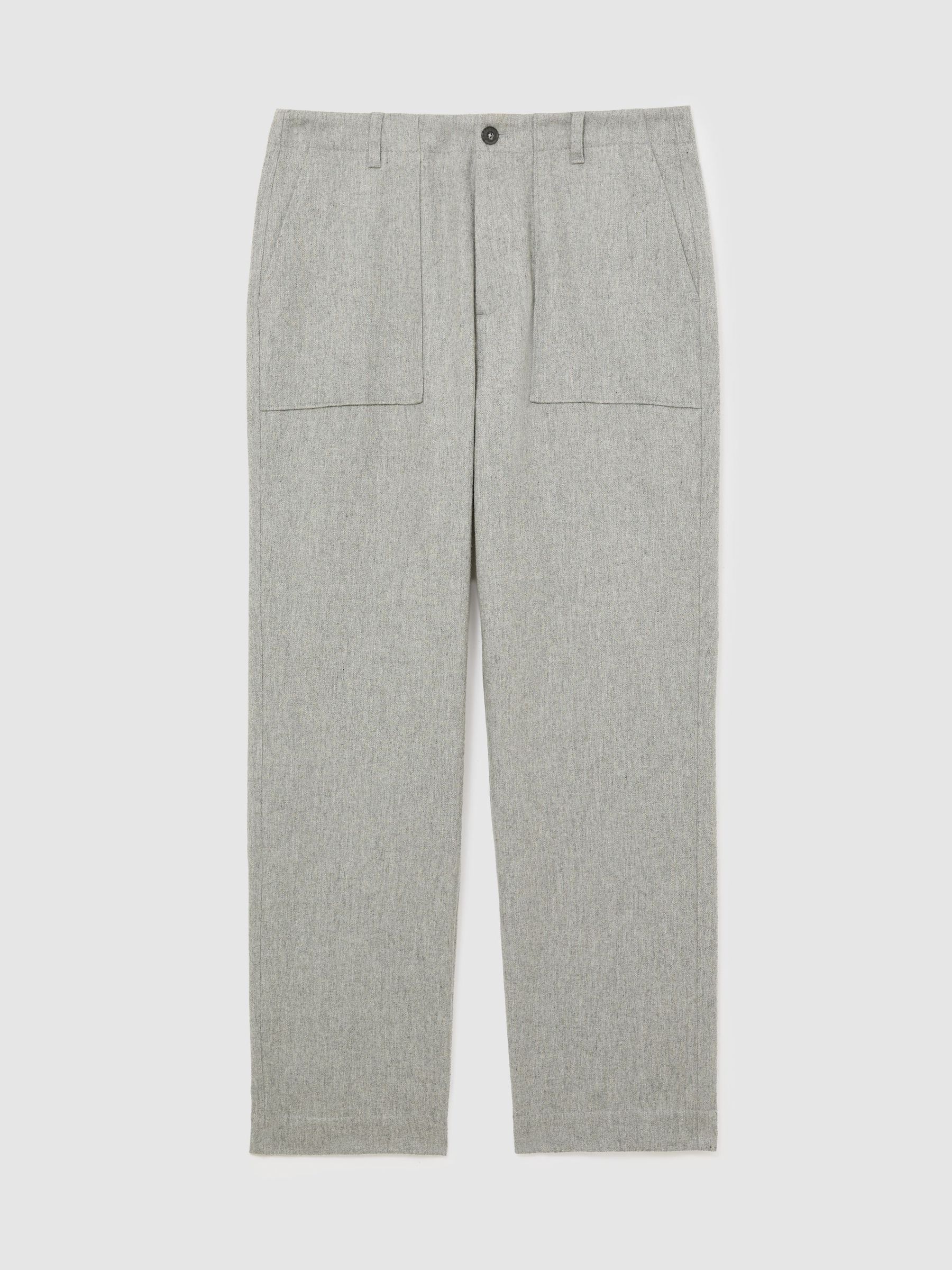Wool-Blend Relaxed-Fit Trousers in Soft Grey - Image 2 of 6