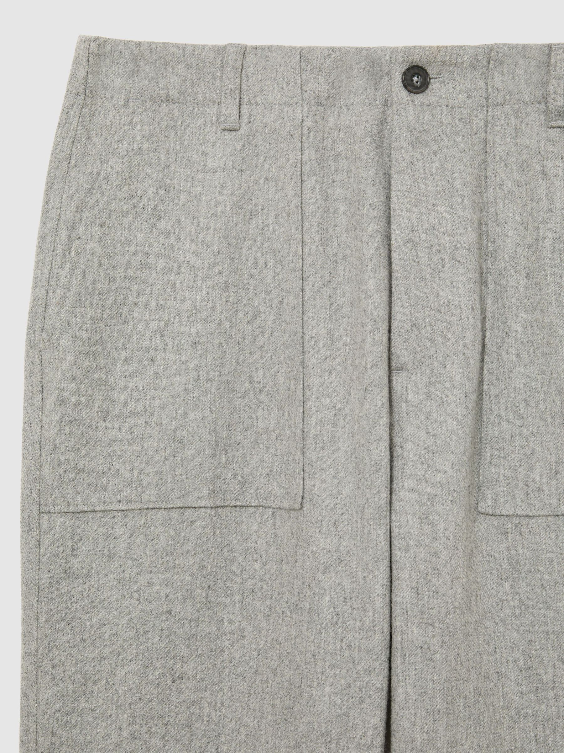 Wool-Blend Relaxed-Fit Trousers in Soft Grey - Image 6 of 6