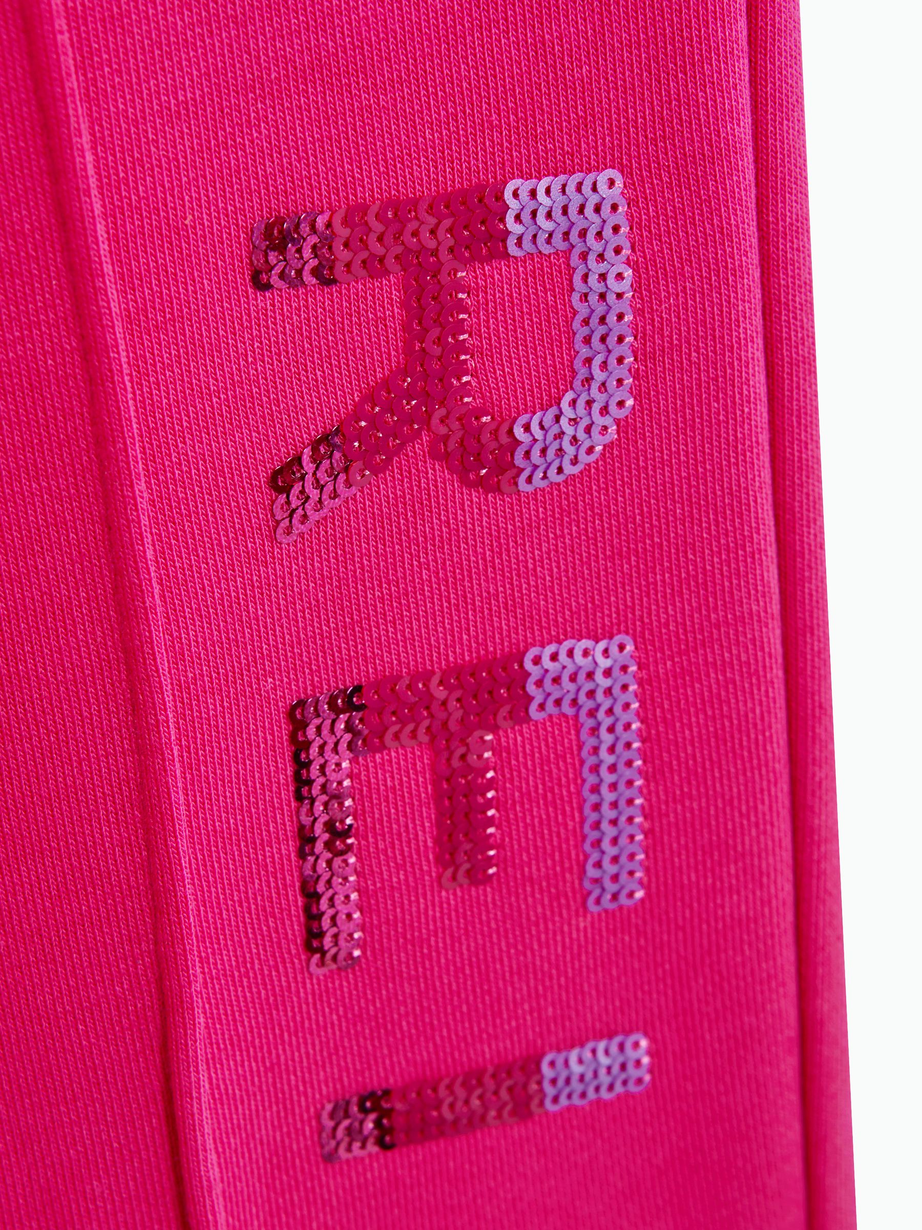 4-9 yrs Drawstring Front Seam Joggers in Bright Pink - Image 6 of 6