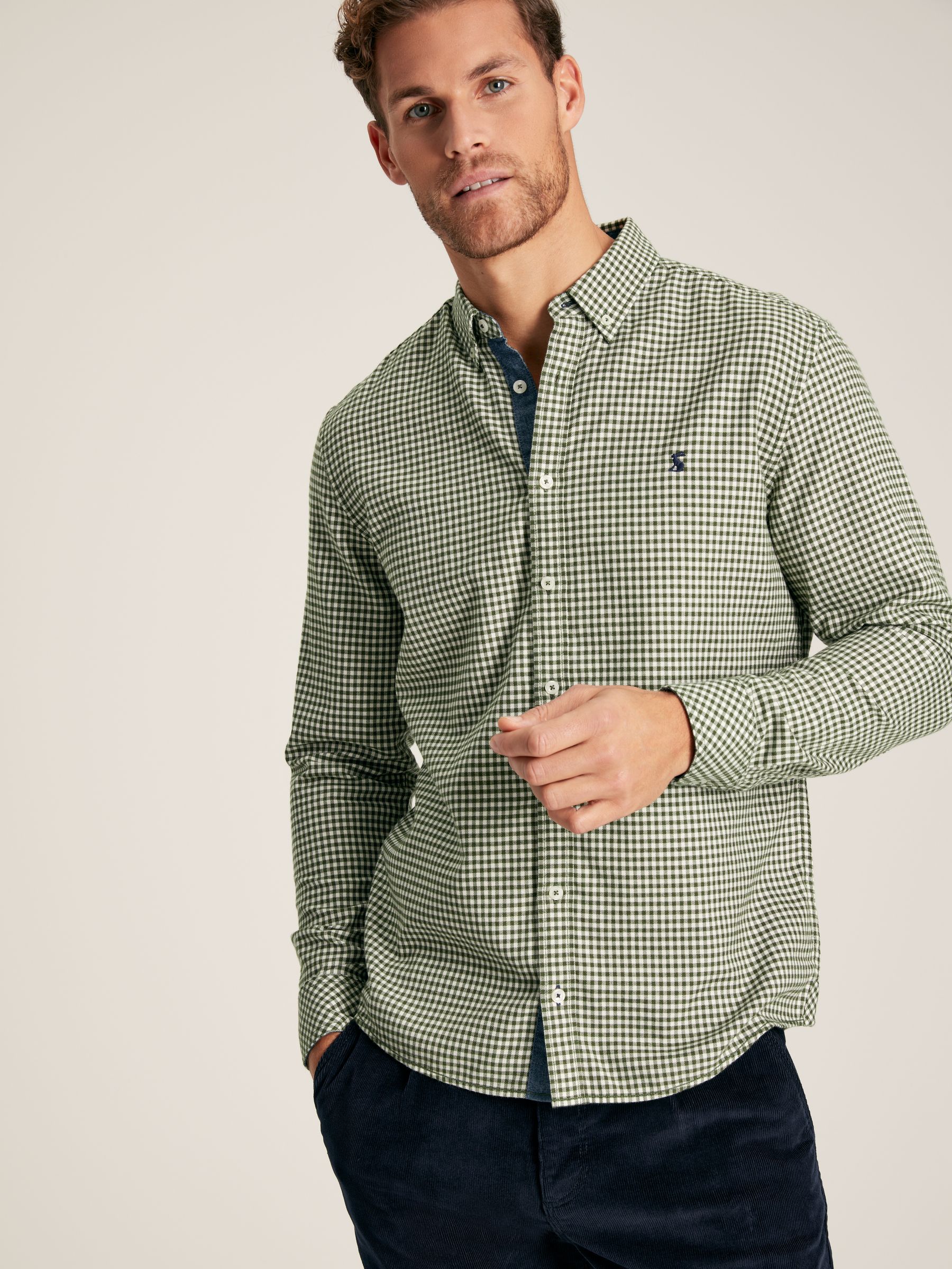 Fletcher Green Brushed Cotton Gingham Shirt - Image 1 of 8